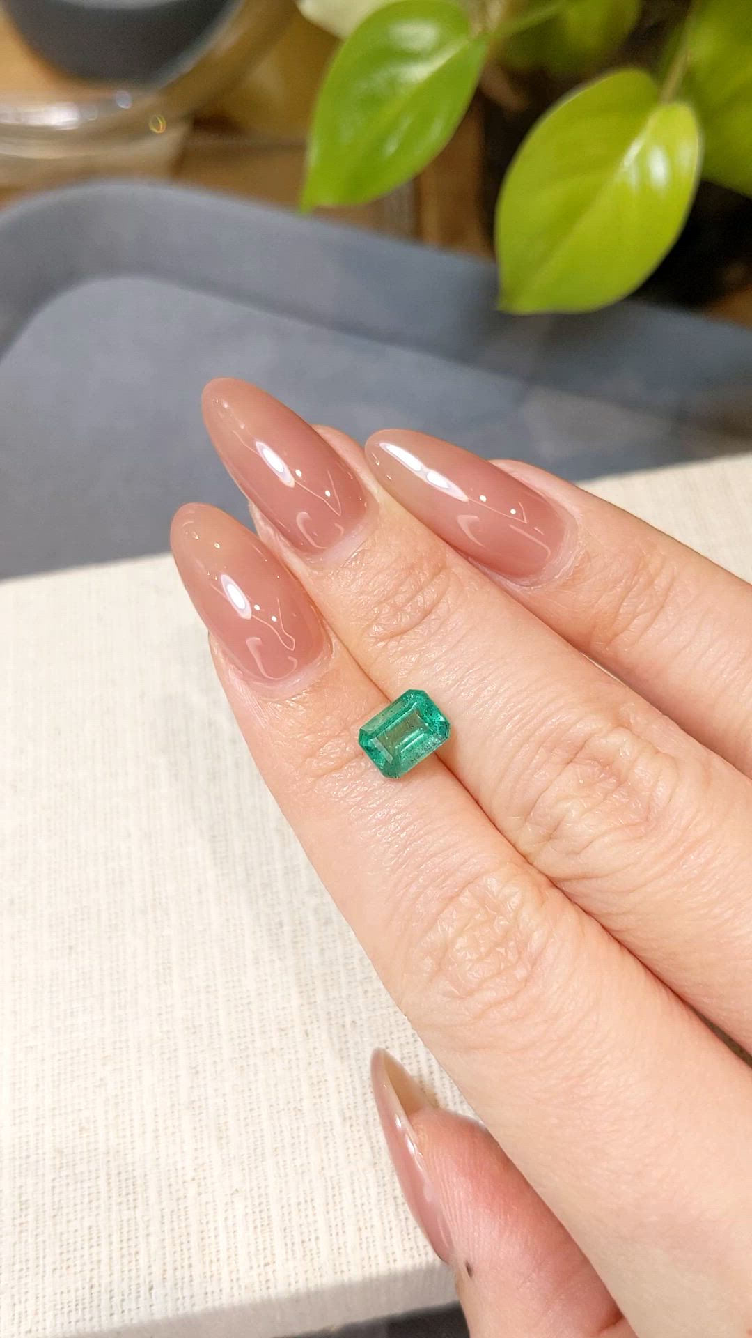 1.42 Ct. Emerald from Zambia Size Video