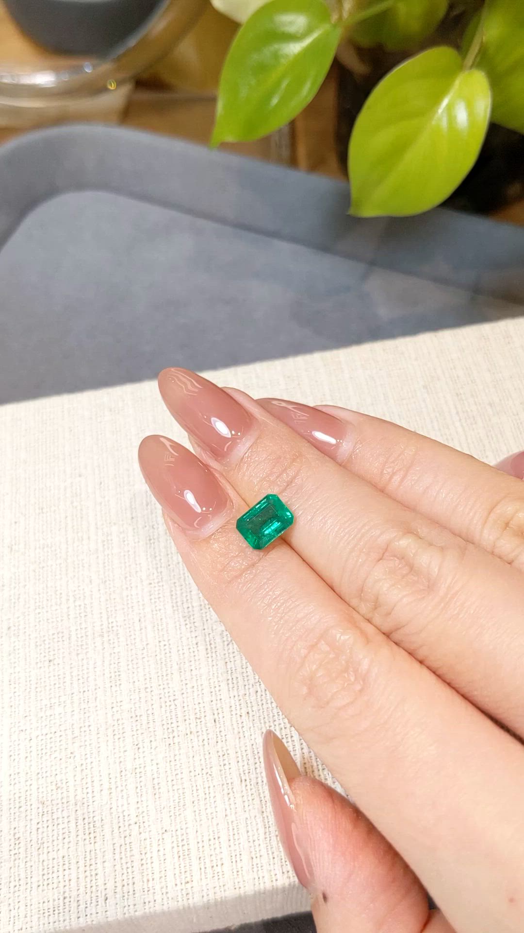 1.42 Ct. Emerald from Zambia Size Video