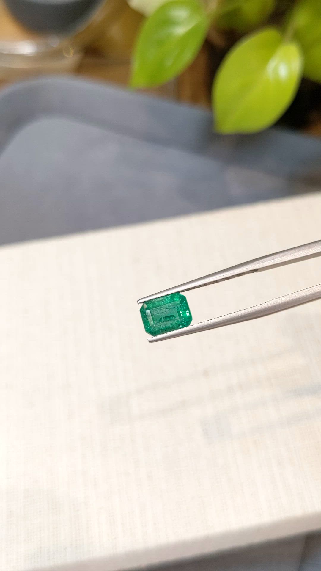 1.76 Ct. Emerald from Zambia Size Video