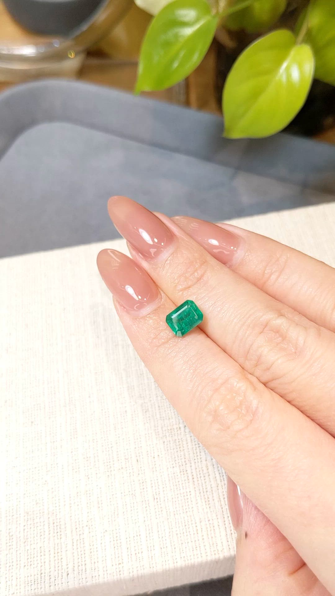 1.56 Ct. Emerald from Zambia Size Video