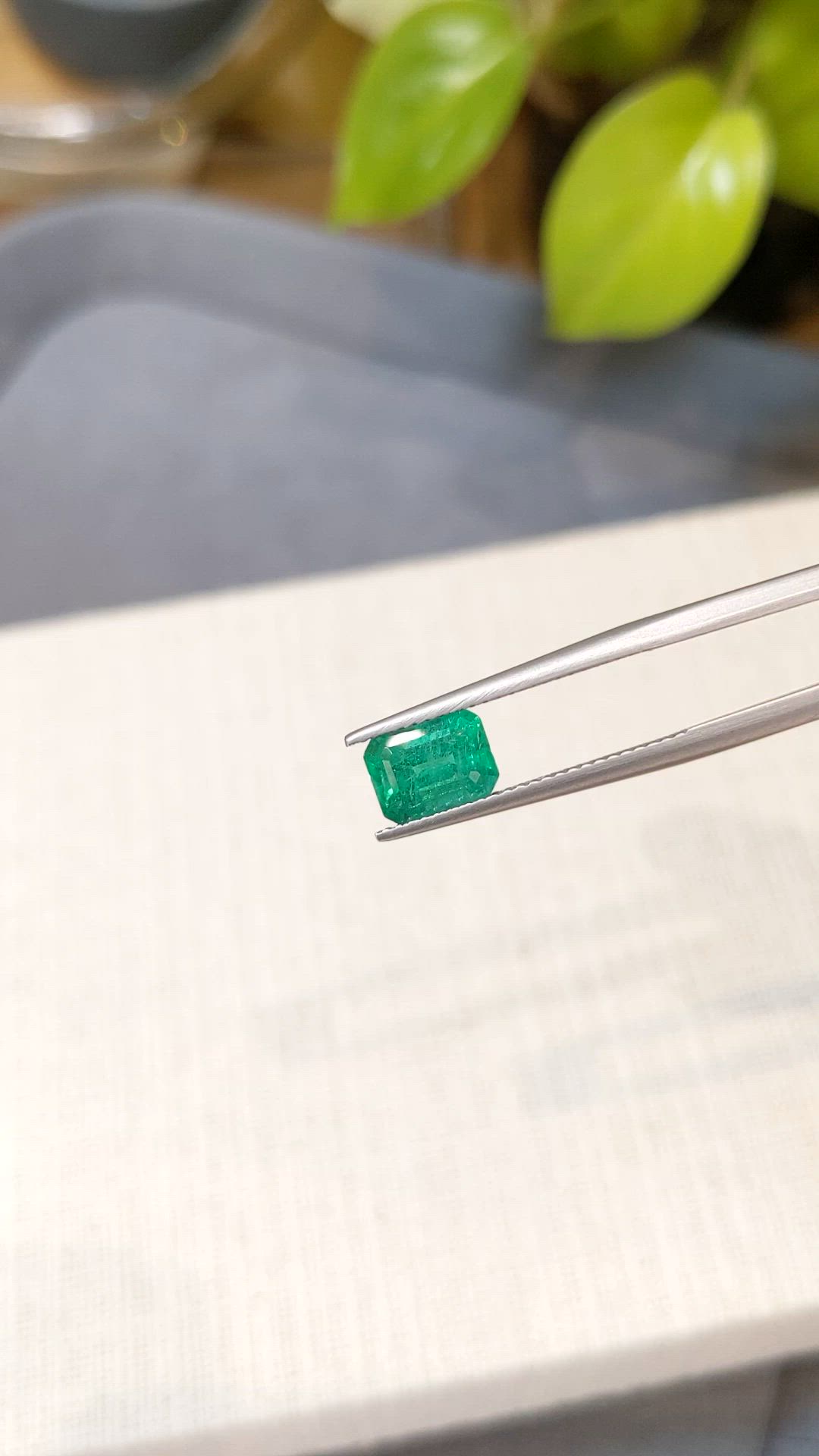 1.56 Ct. Emerald from Zambia Size Video