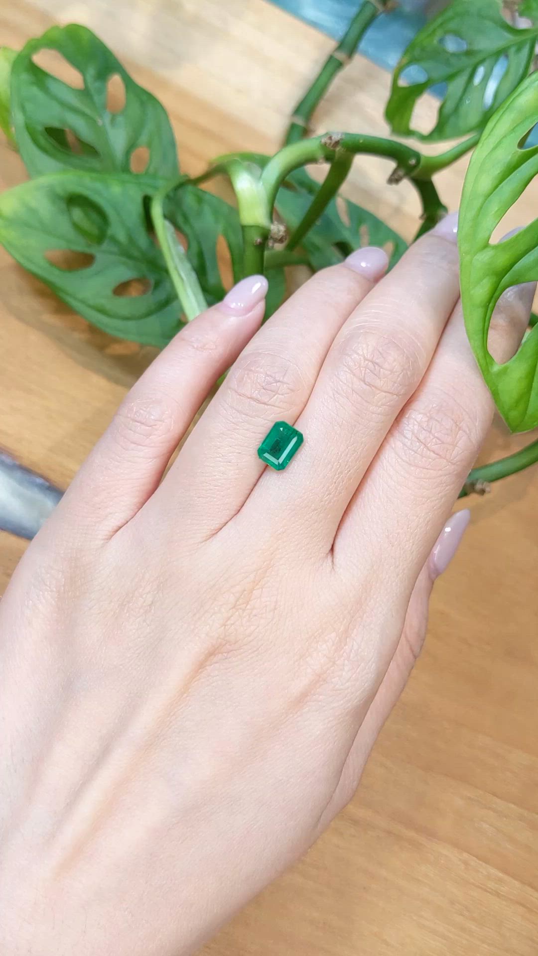1.44 Ct. Emerald from Zambia Size Video