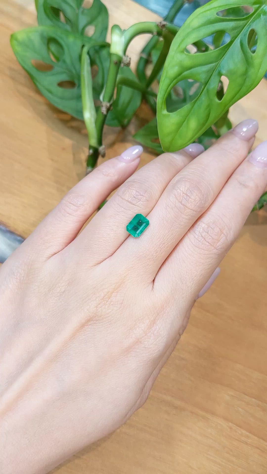 1.62 Ct. Emerald from Zambia Size Video