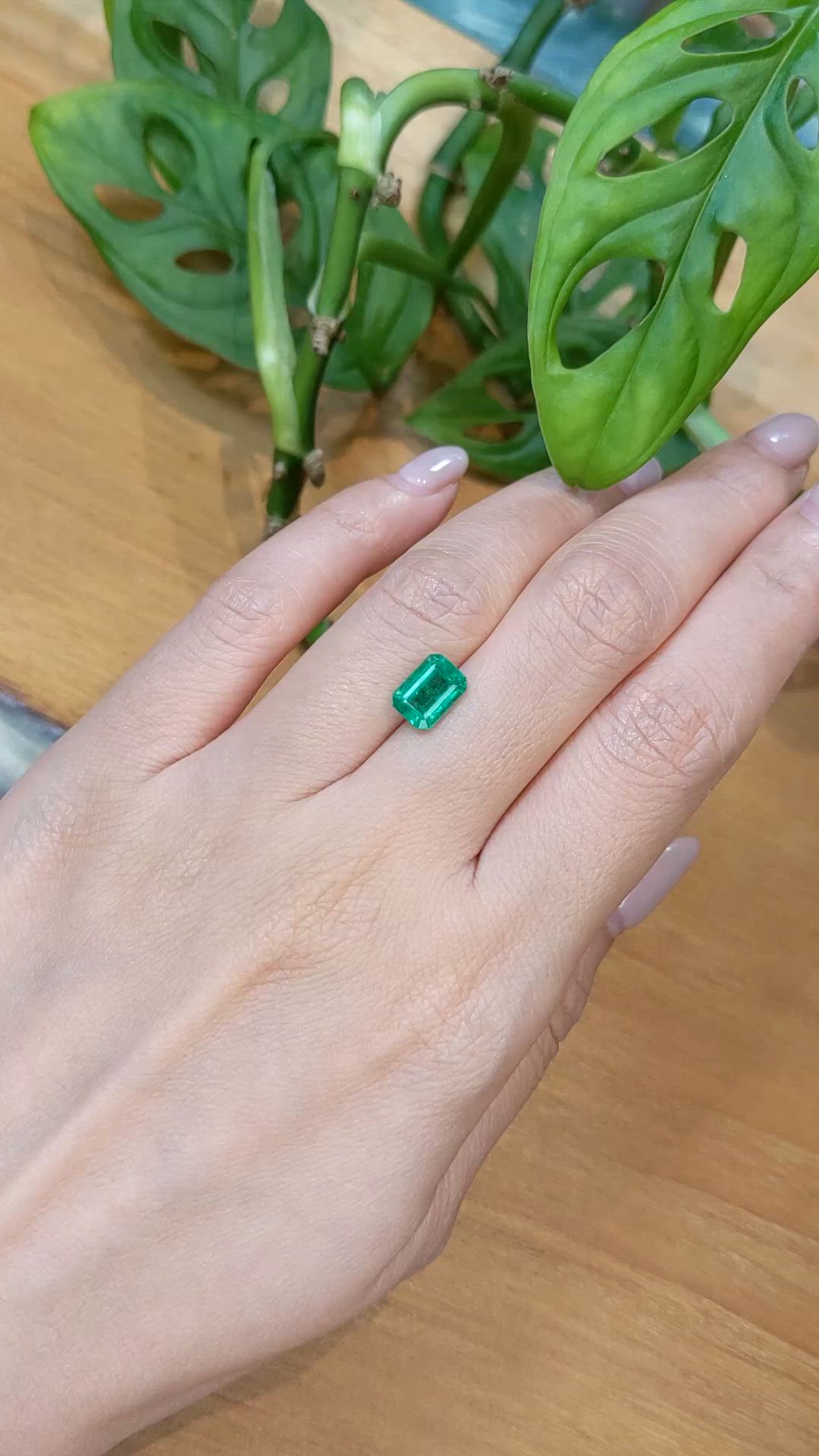 1.74 Ct. Emerald from Zambia Size Video