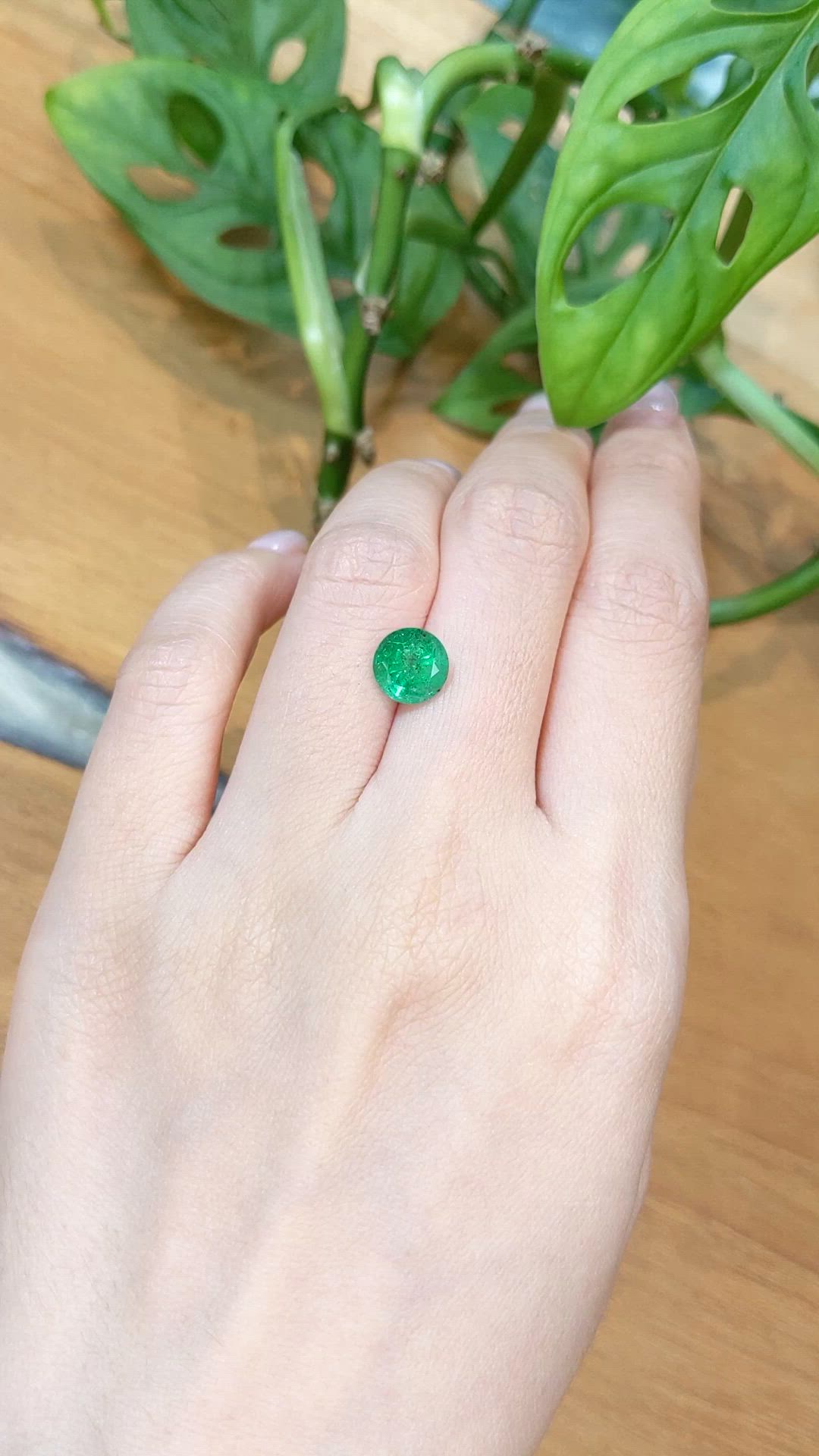 2.06 Ct. Emerald from Zambia Size Video