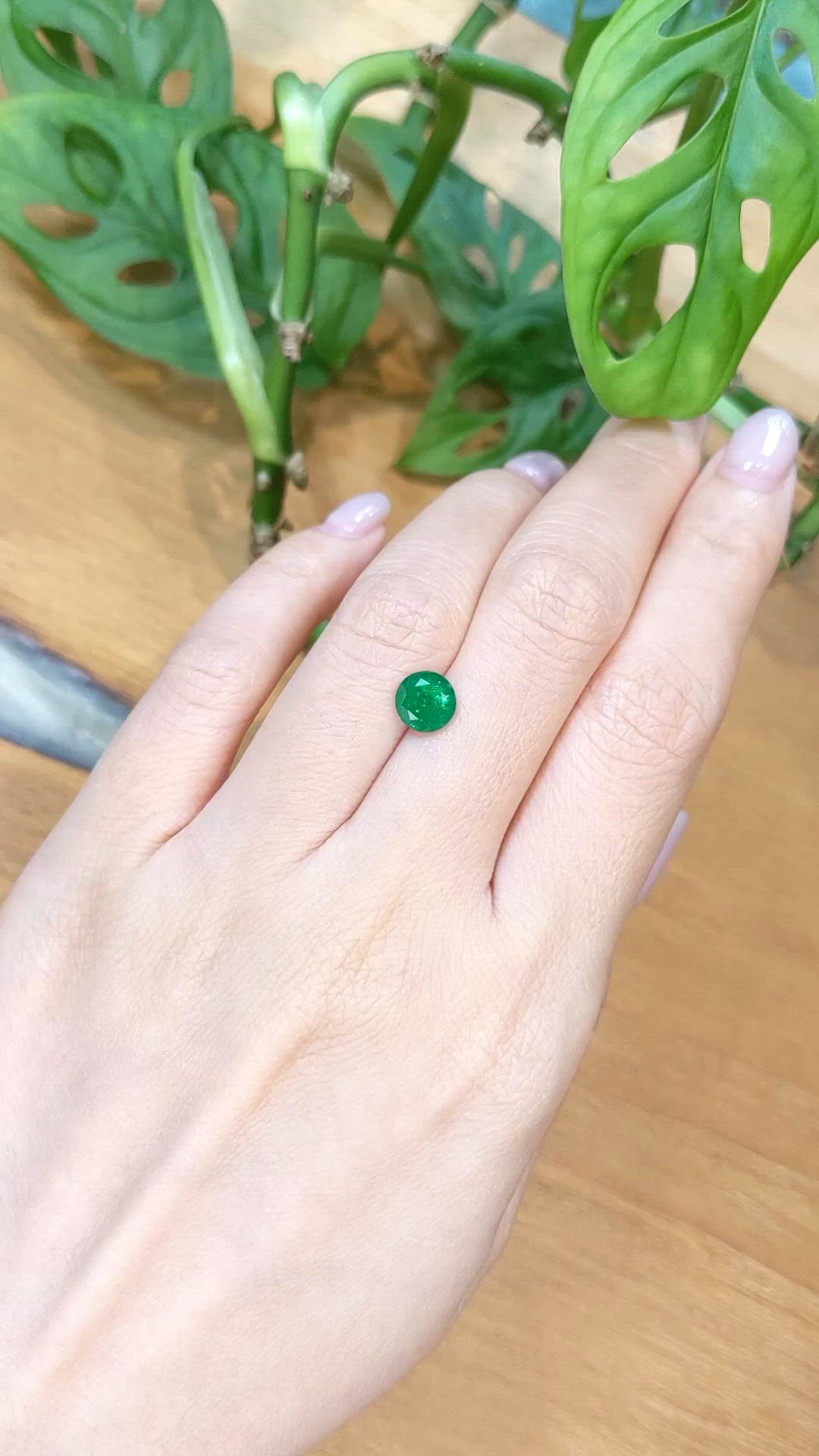 1.27 Ct. Emerald from Zambia Size Video