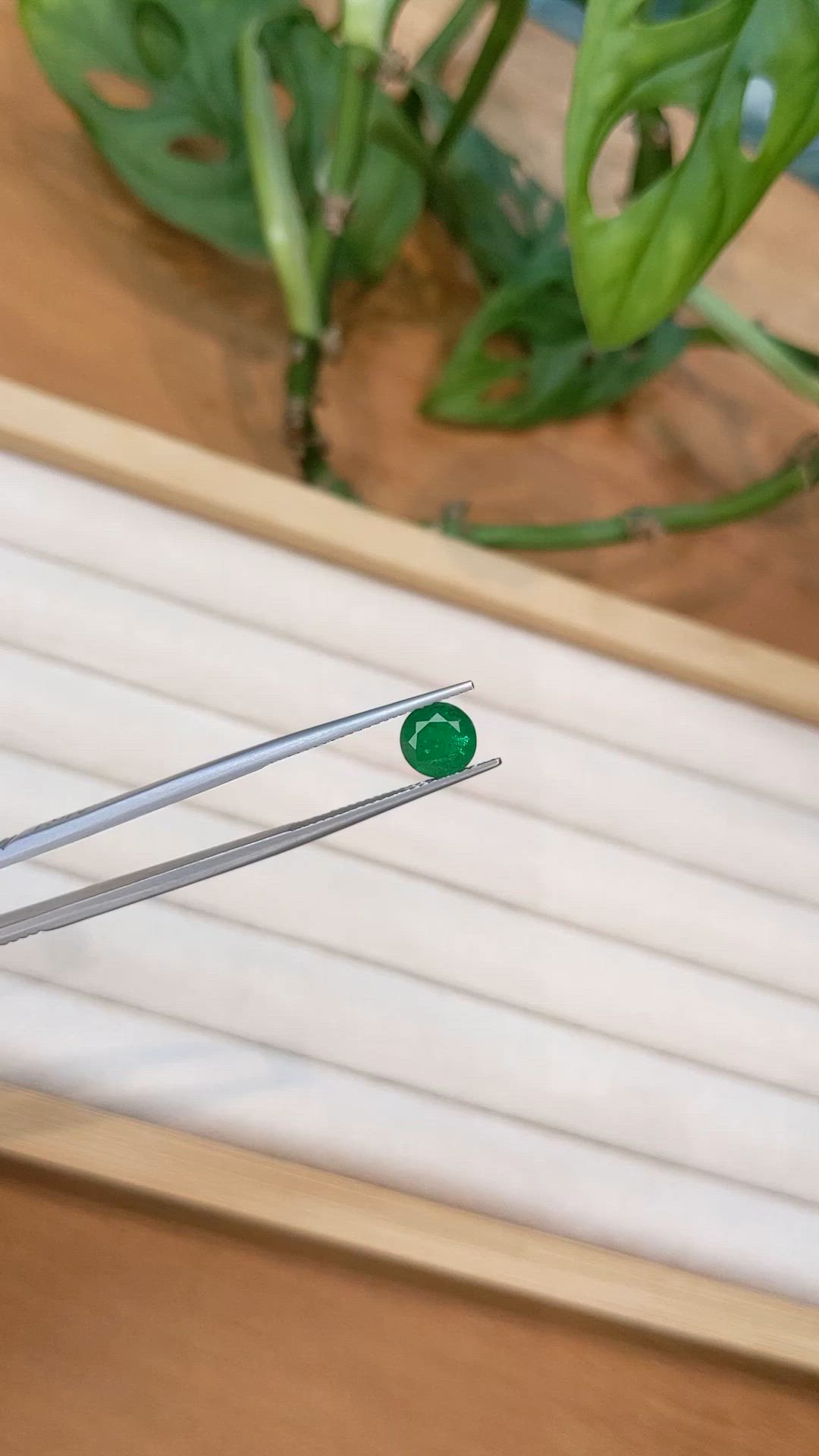 1.27 Ct. Emerald from Zambia Size Video