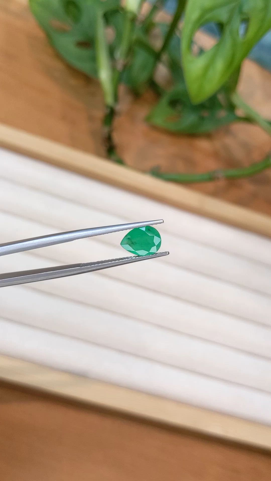 1.55 Ct. Emerald from Zambia Size Video