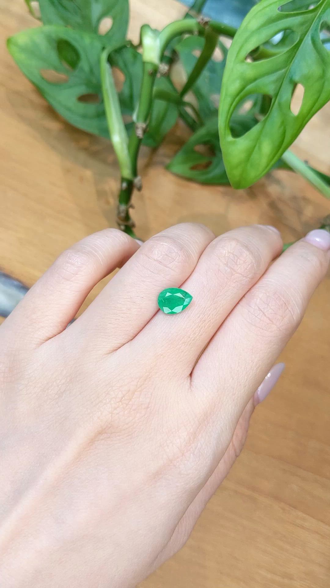1.55 Ct. Emerald from Zambia Size Video