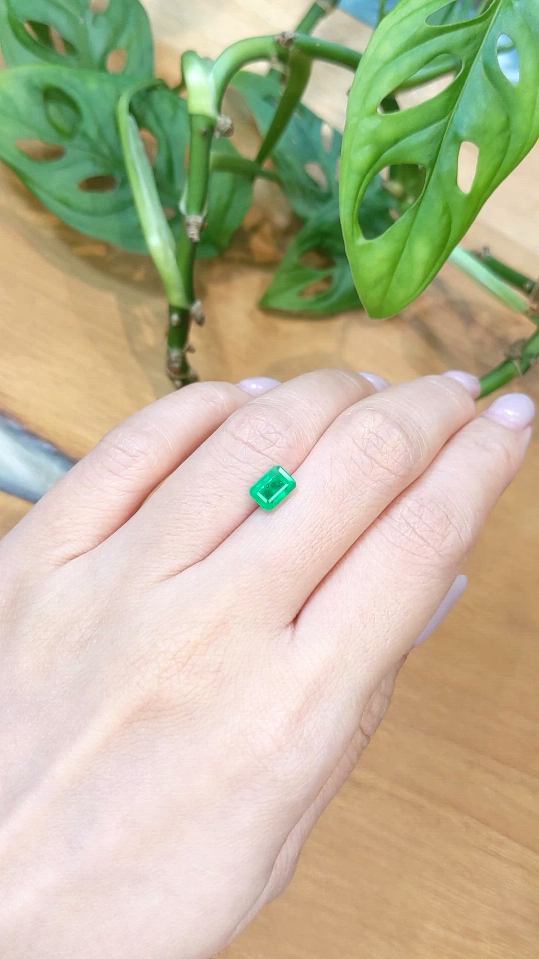 1.20 Ct. Emerald from Zambia Size Video