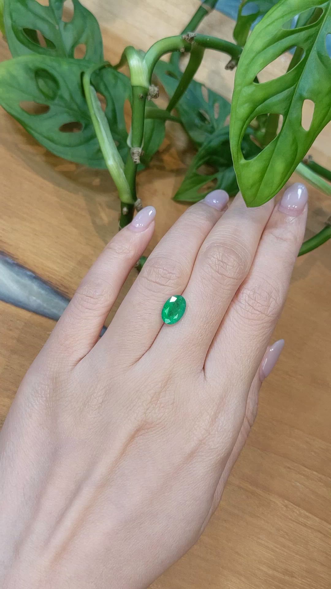 1.74 Ct. Emerald from Zambia Size Video