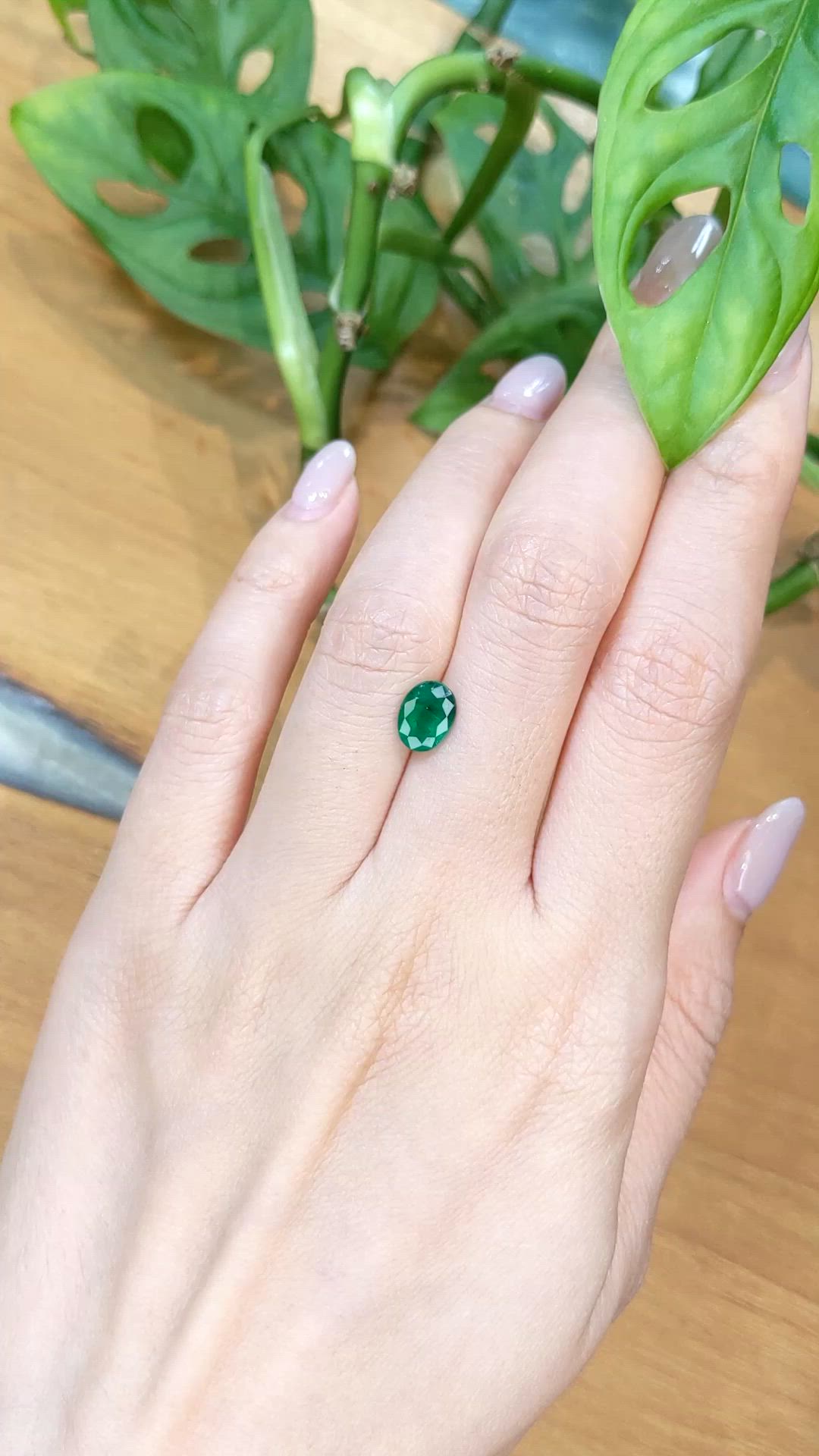 1.25 Ct. Emerald from Zambia Size Video