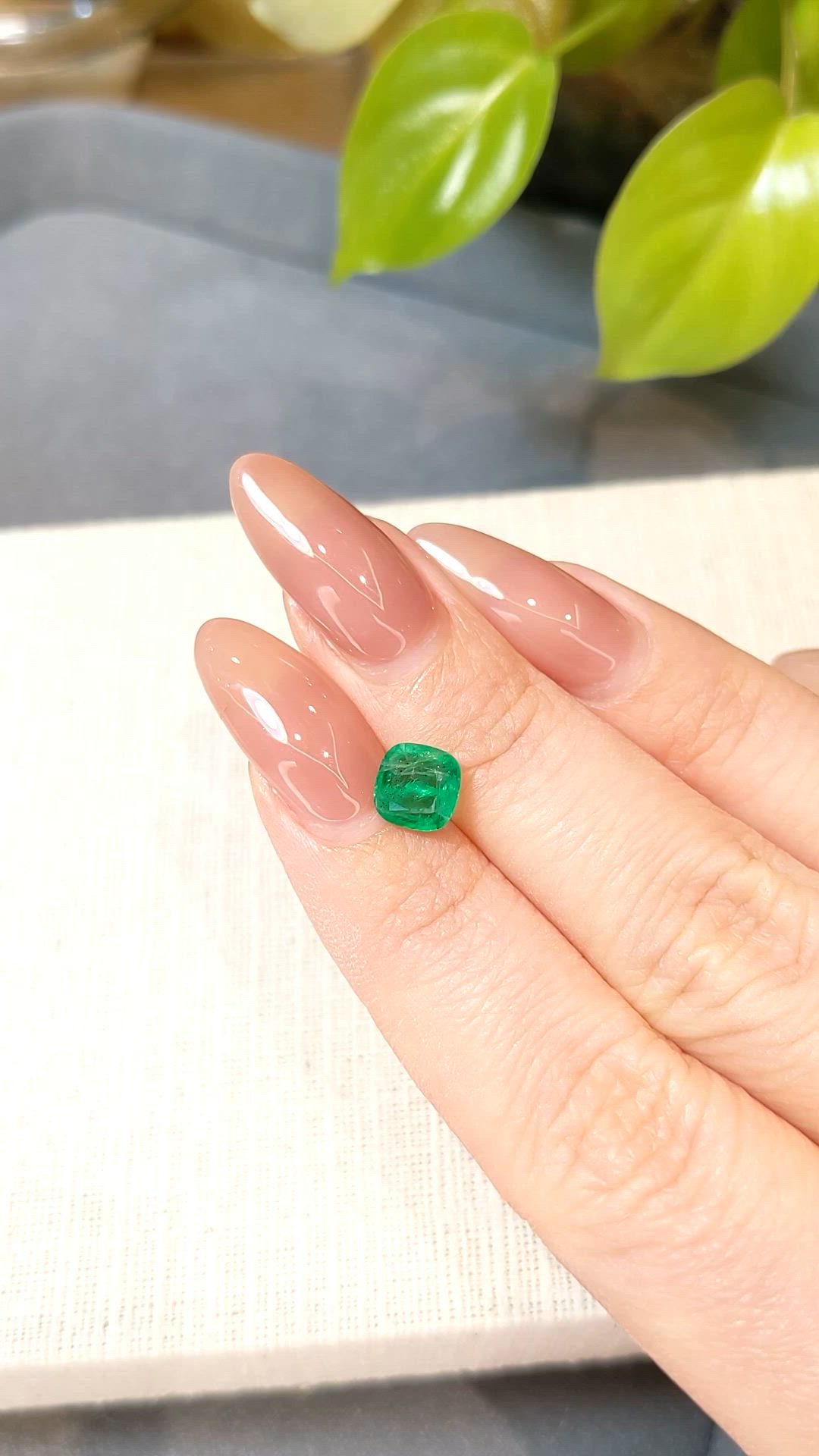 1.06 Ct. Emerald from Zambia Size Video
