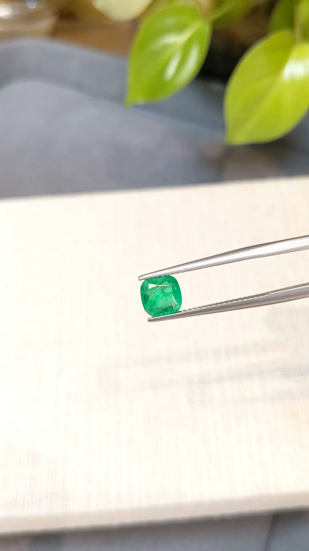 1.06 Ct. Emerald from Zambia Size Video