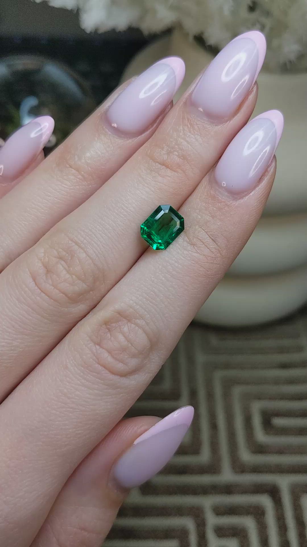 1.55 Ct. Emerald from Zambia Size Video