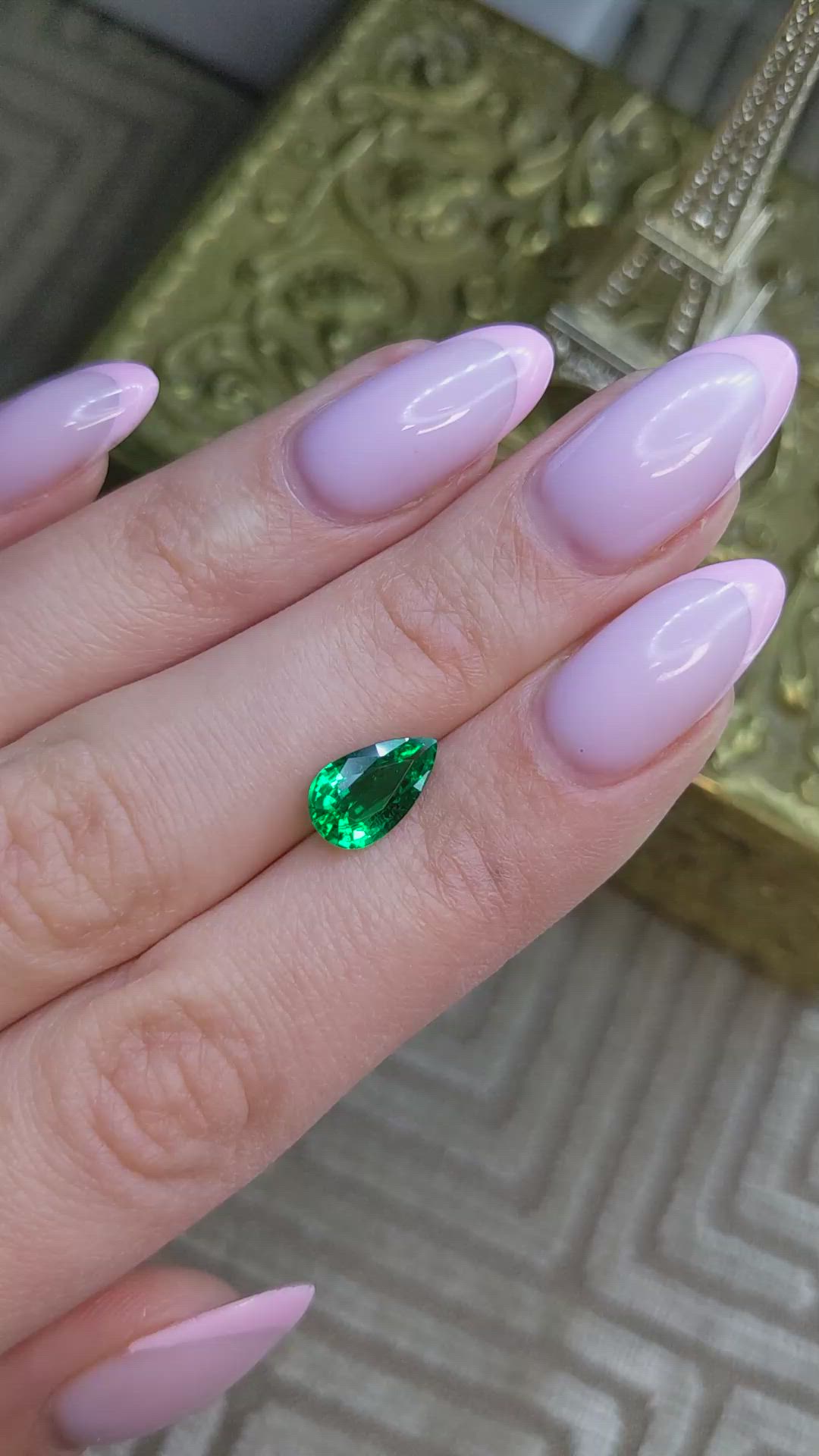 1.34 Ct. Emerald from Zambia Size Video