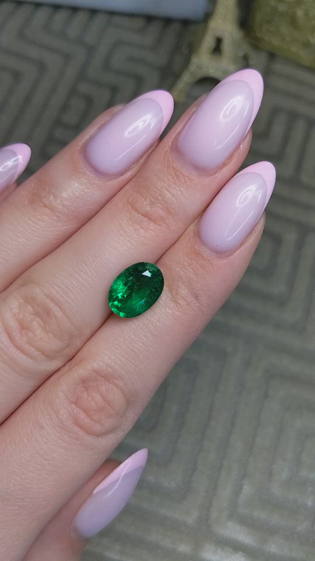 3.92 Ct. Emerald from Zambia Size Video