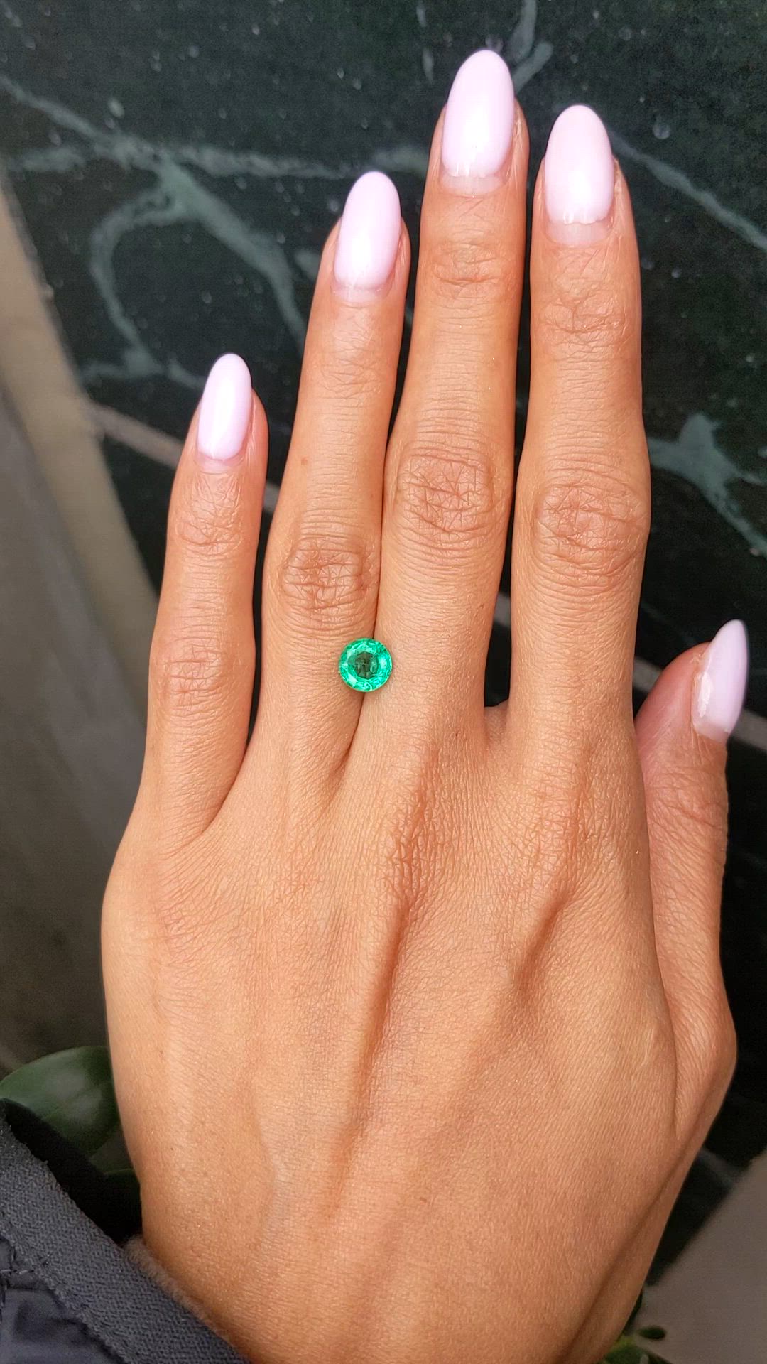 1.15 Ct. Emerald from Zambia Size Video
