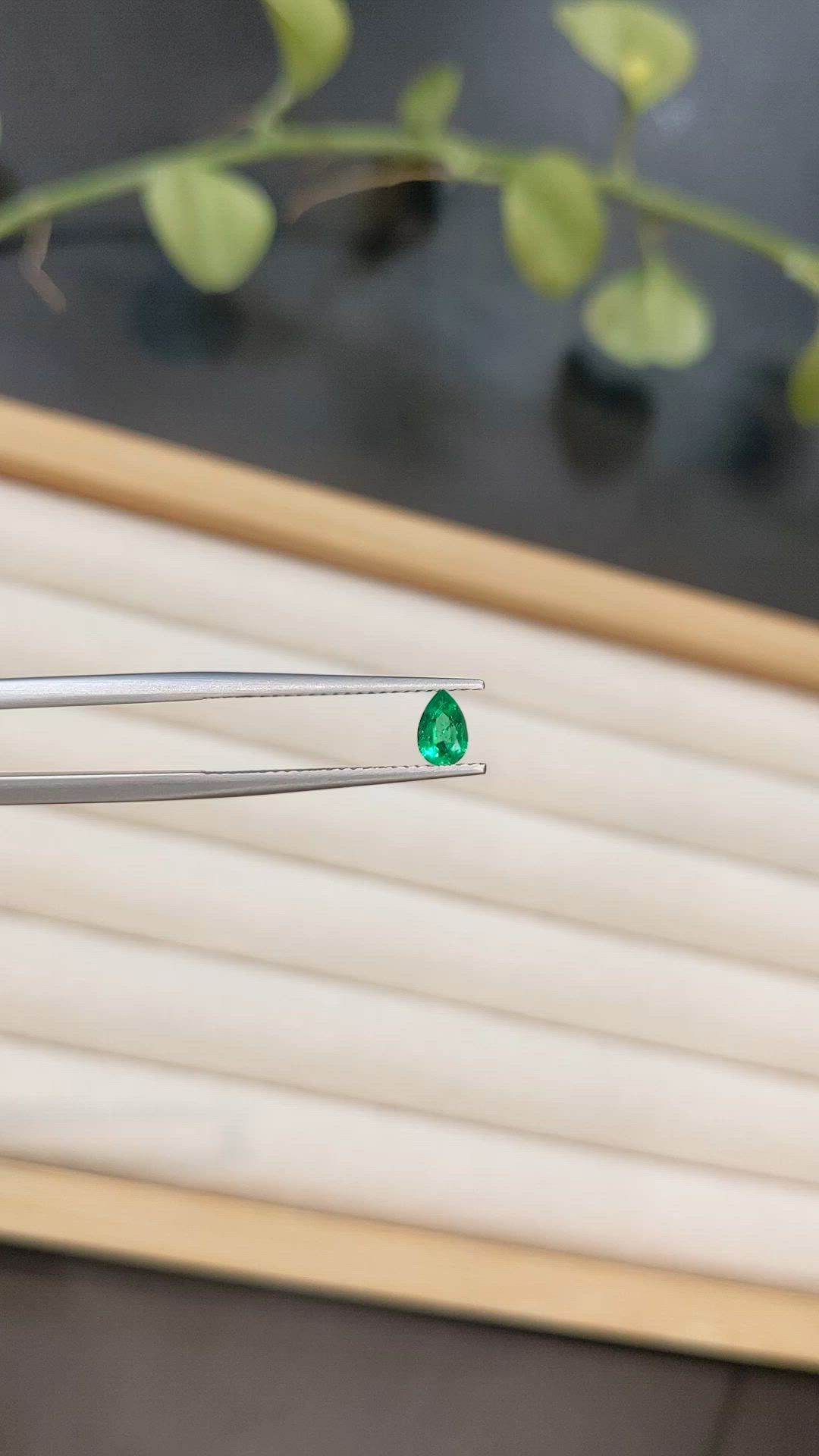 0.28 Ct. Emerald from Afghanistan Size Video