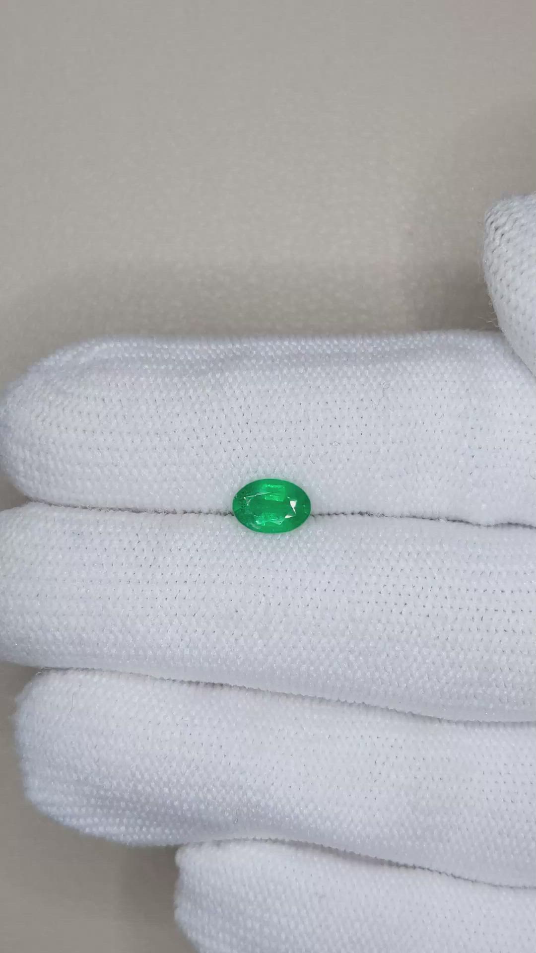 0.61 Ct. Emerald from Afghanistan Size Video