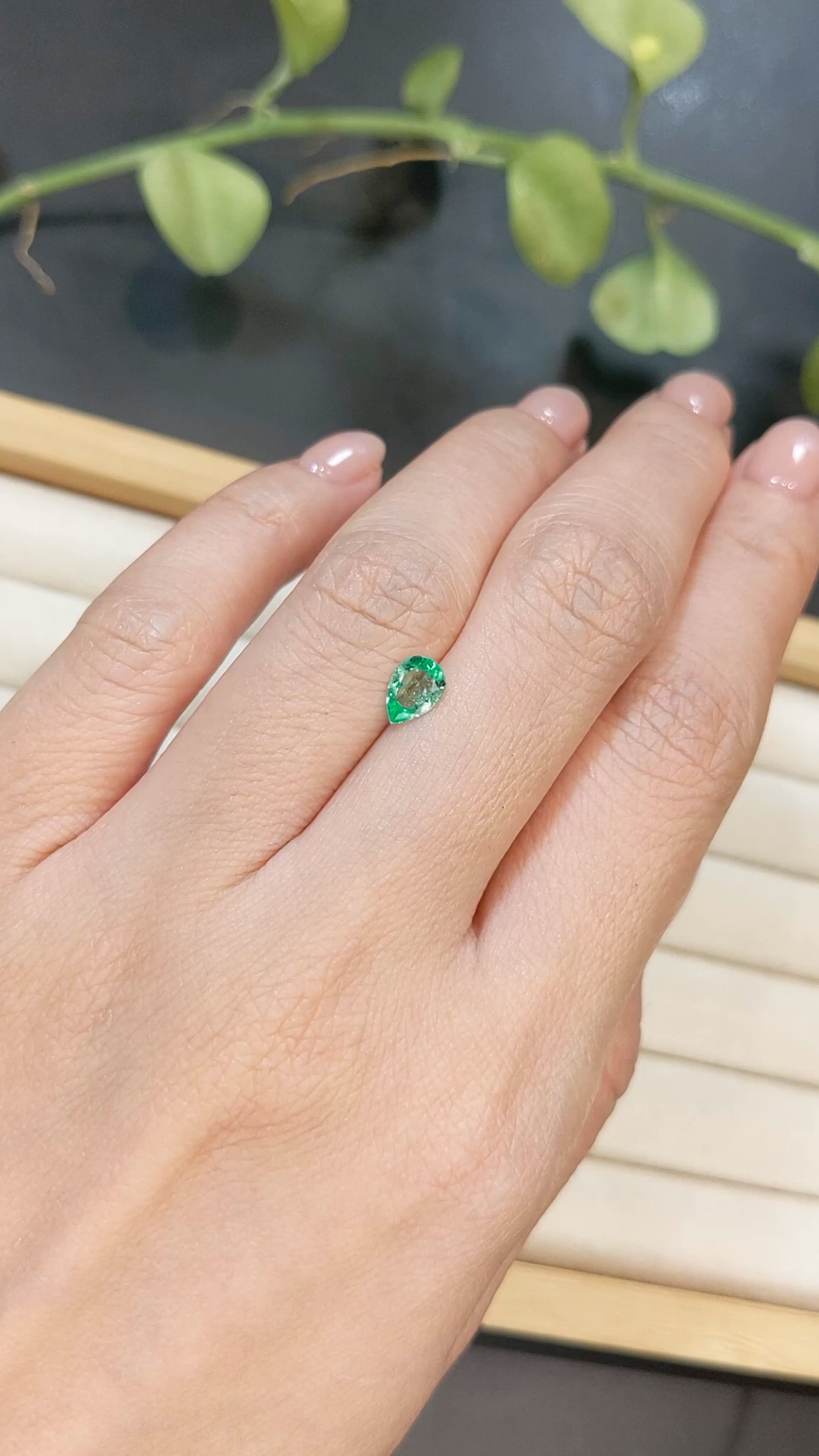 0.46 Ct. Emerald from Afghanistan Size Video