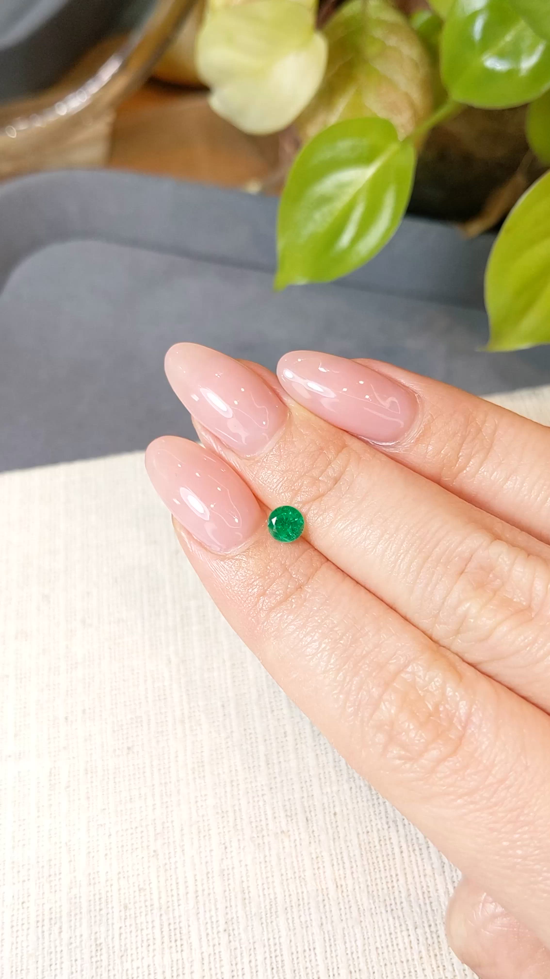 0.34 Ct. Emerald from Afghanistan Size Video