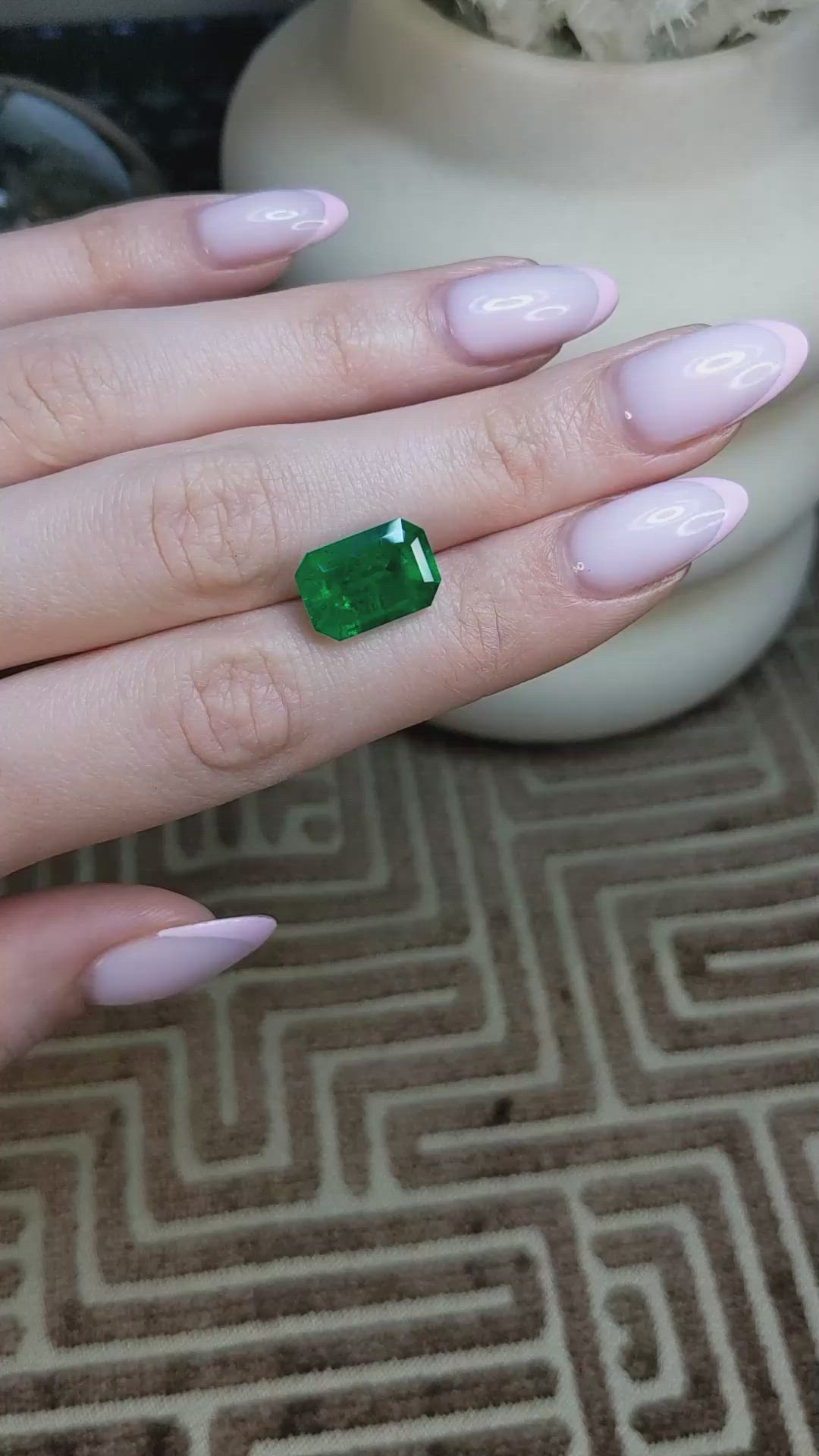 6.44 Ct. Emerald from Colombia - Muzo Size Video