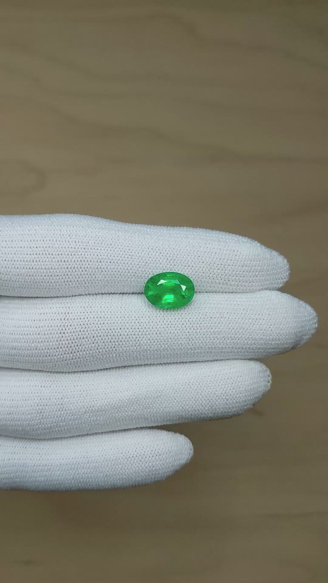 2.82 Ct. Emerald from Zambia Size Video