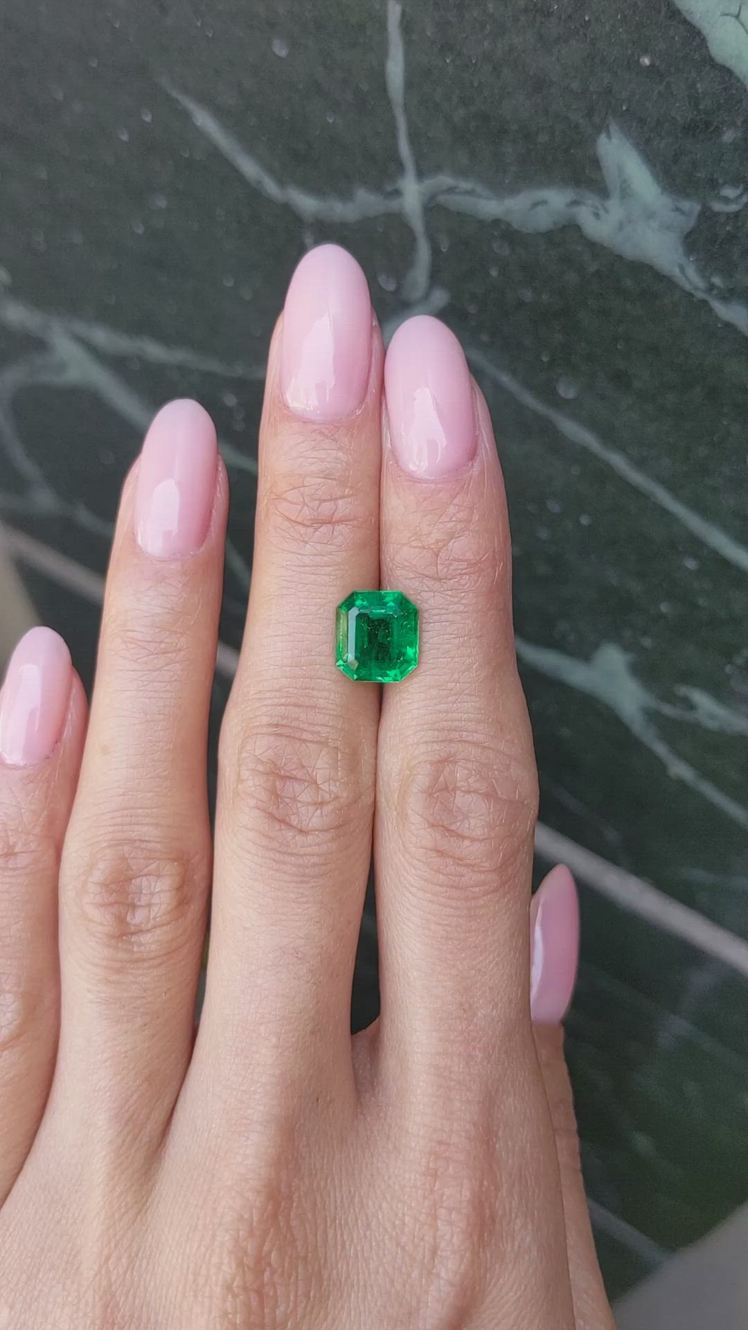 3.14 Ct. Emerald from Zambia Size Video