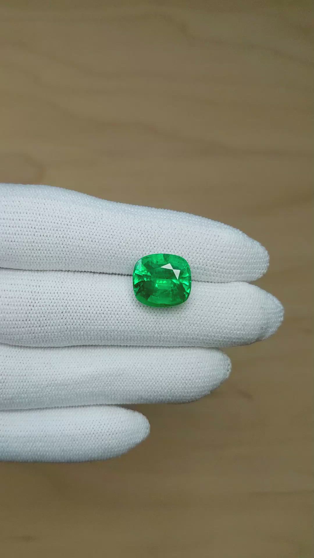 7.43 Ct. Emerald from Zambia Size Video