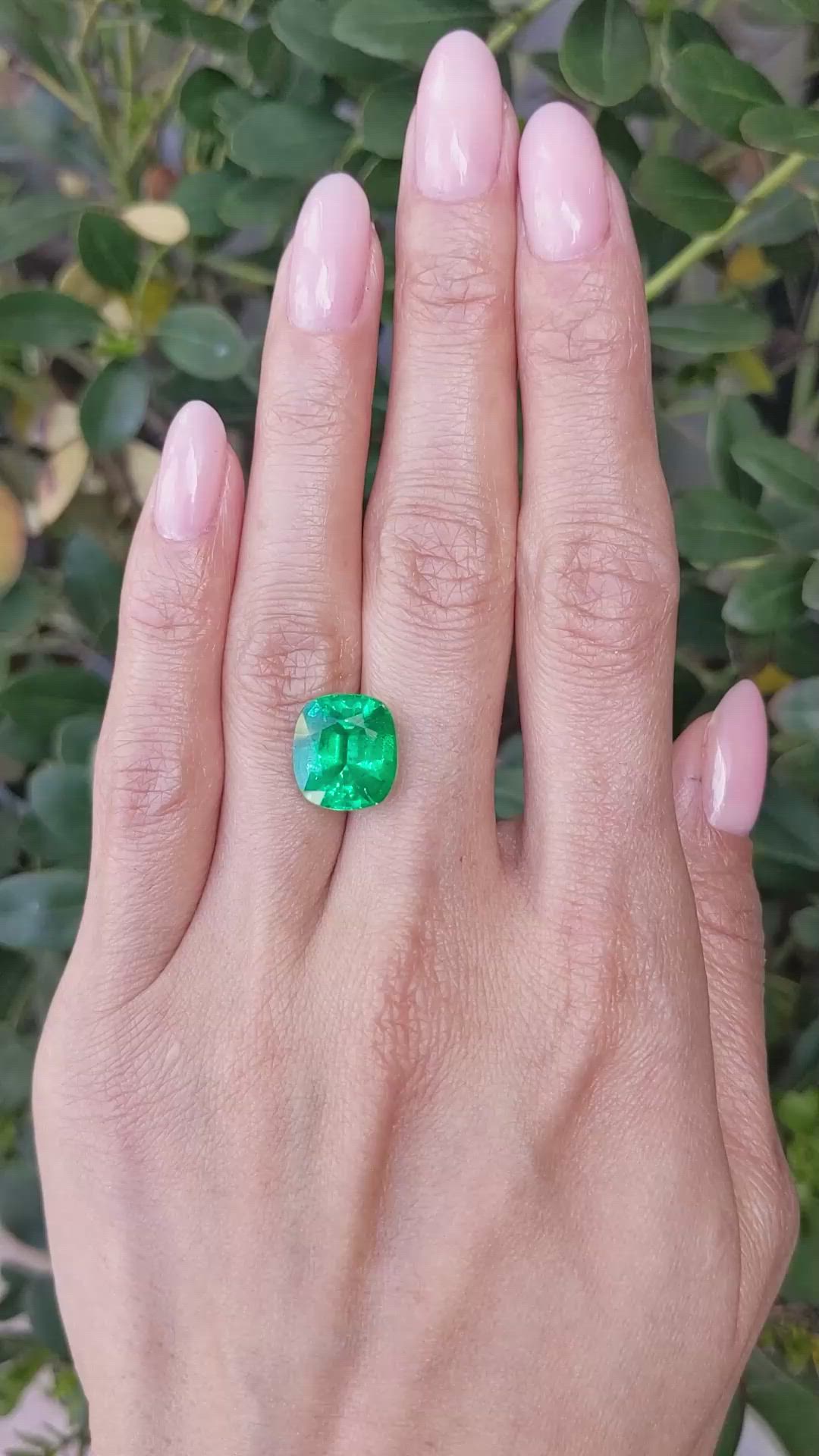 7.43 Ct. Emerald from Zambia Size Video