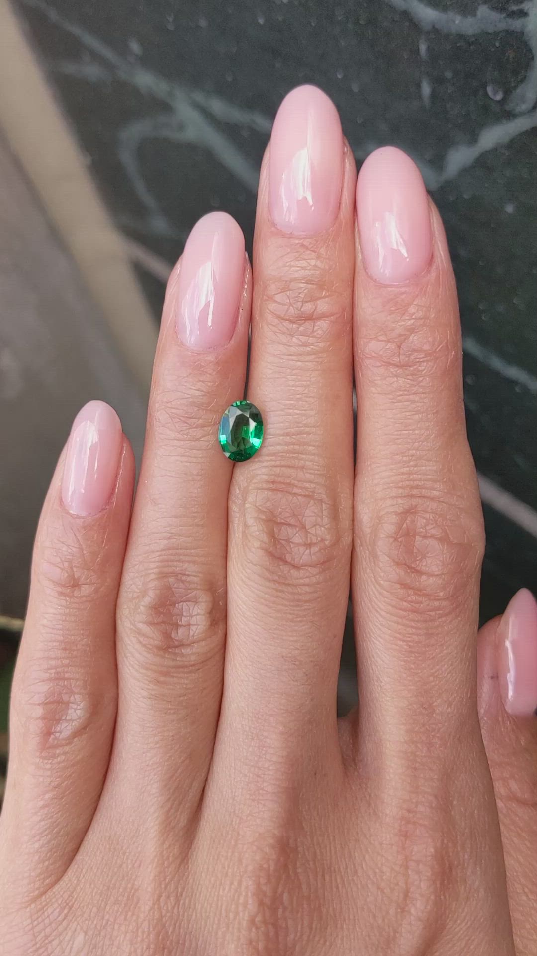 0.92 Ct. Emerald from Zambia Size Video