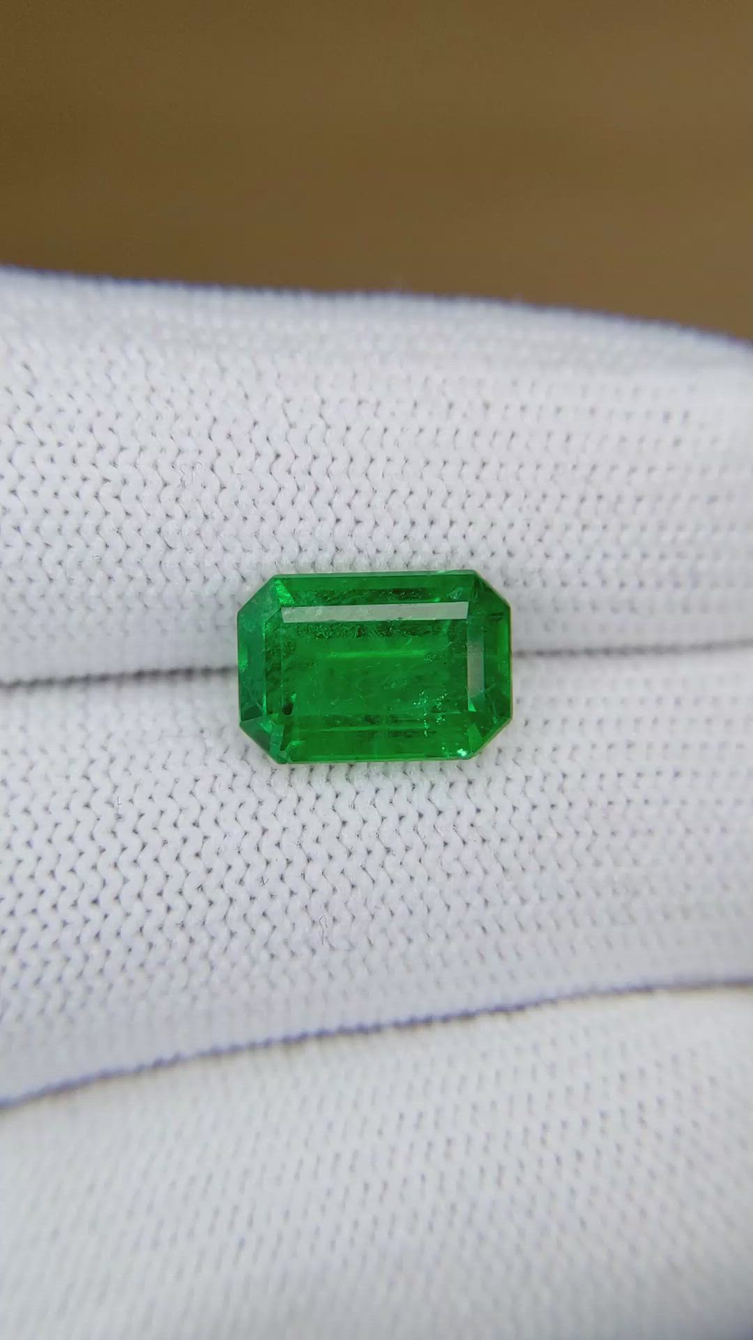 3.14 Ct. Emerald from Zambia Size Video