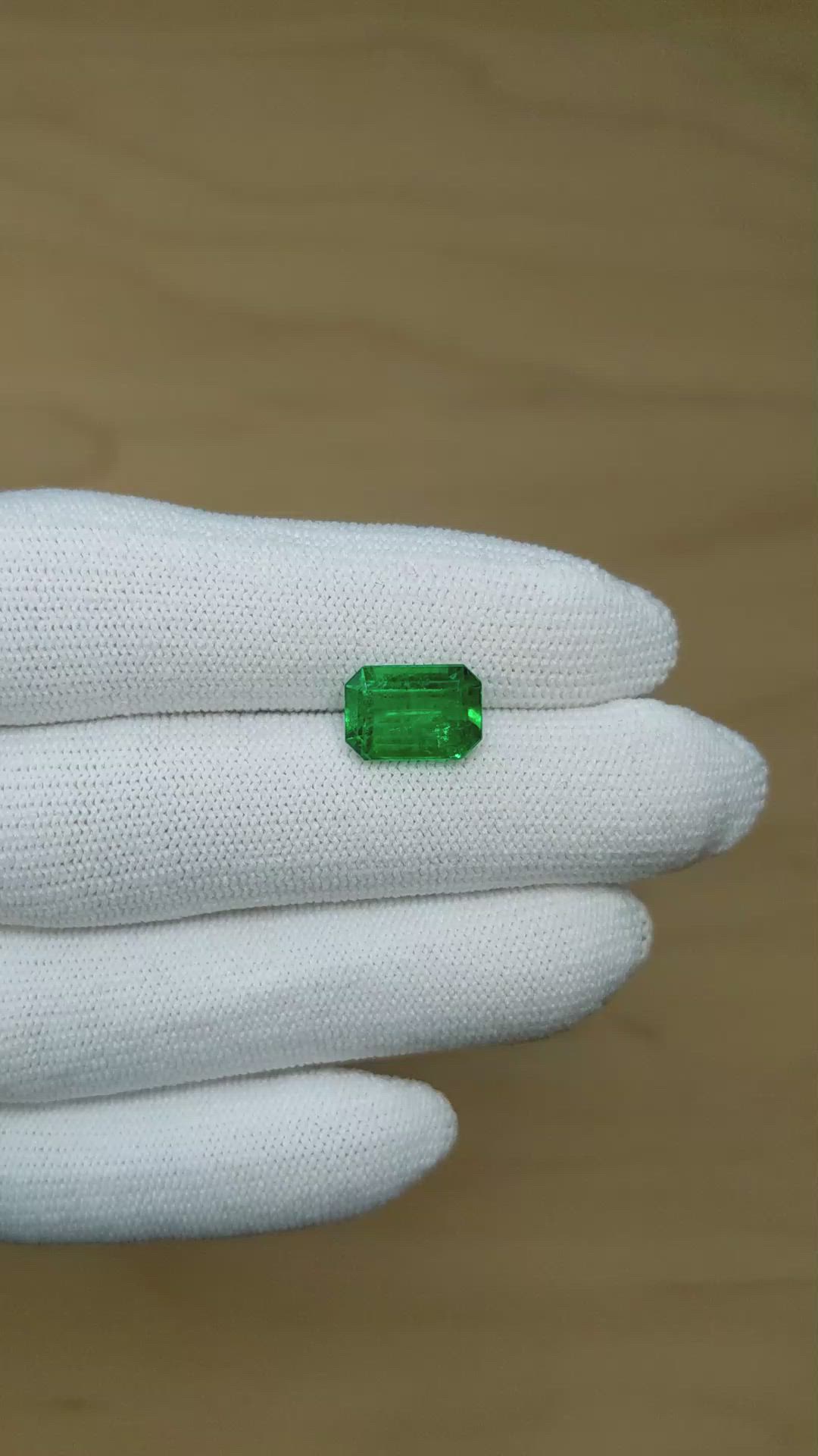 3.14 Ct. Emerald from Zambia Size Video
