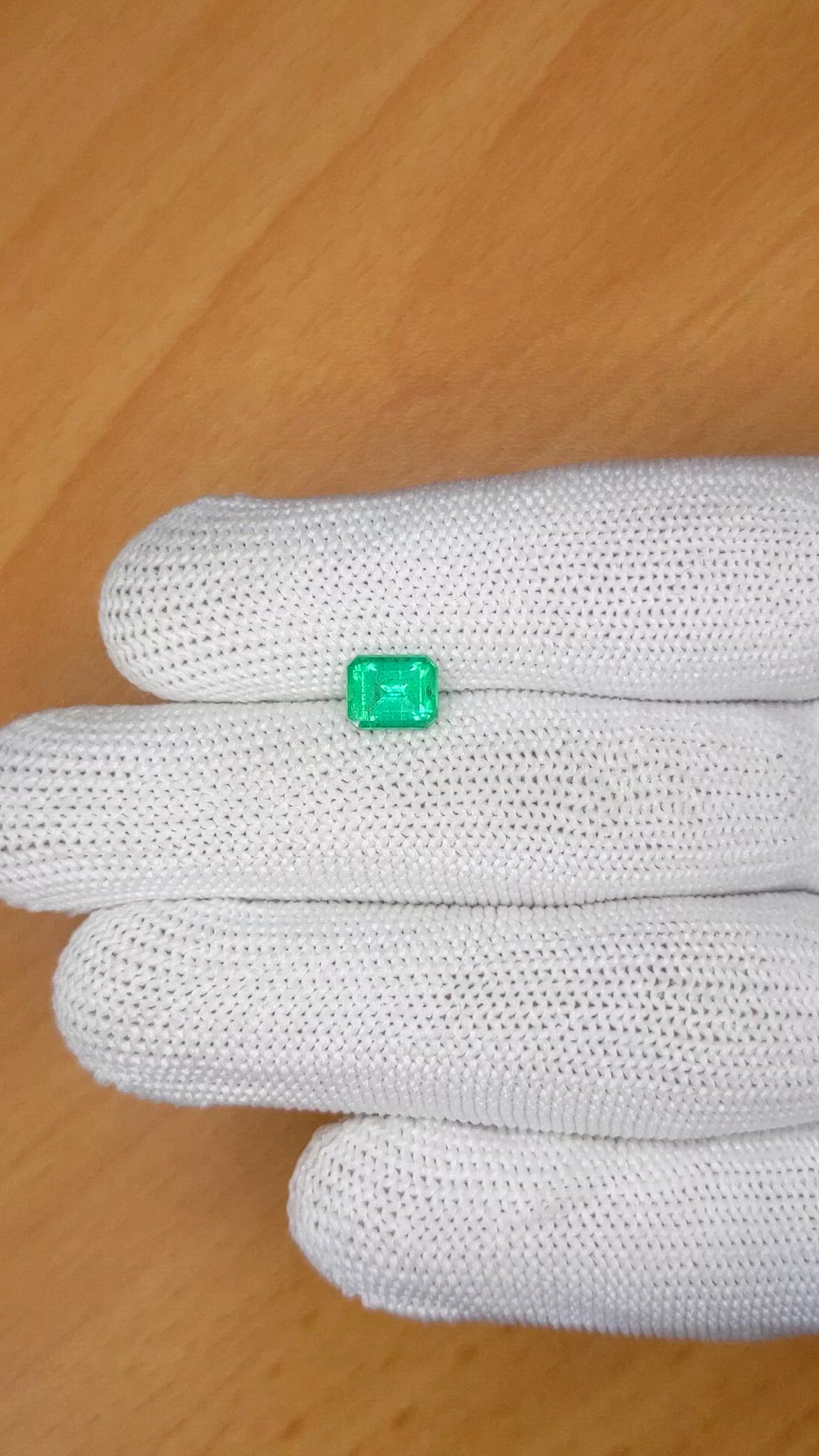 1.15 Ct. Emerald from Zambia Size Video