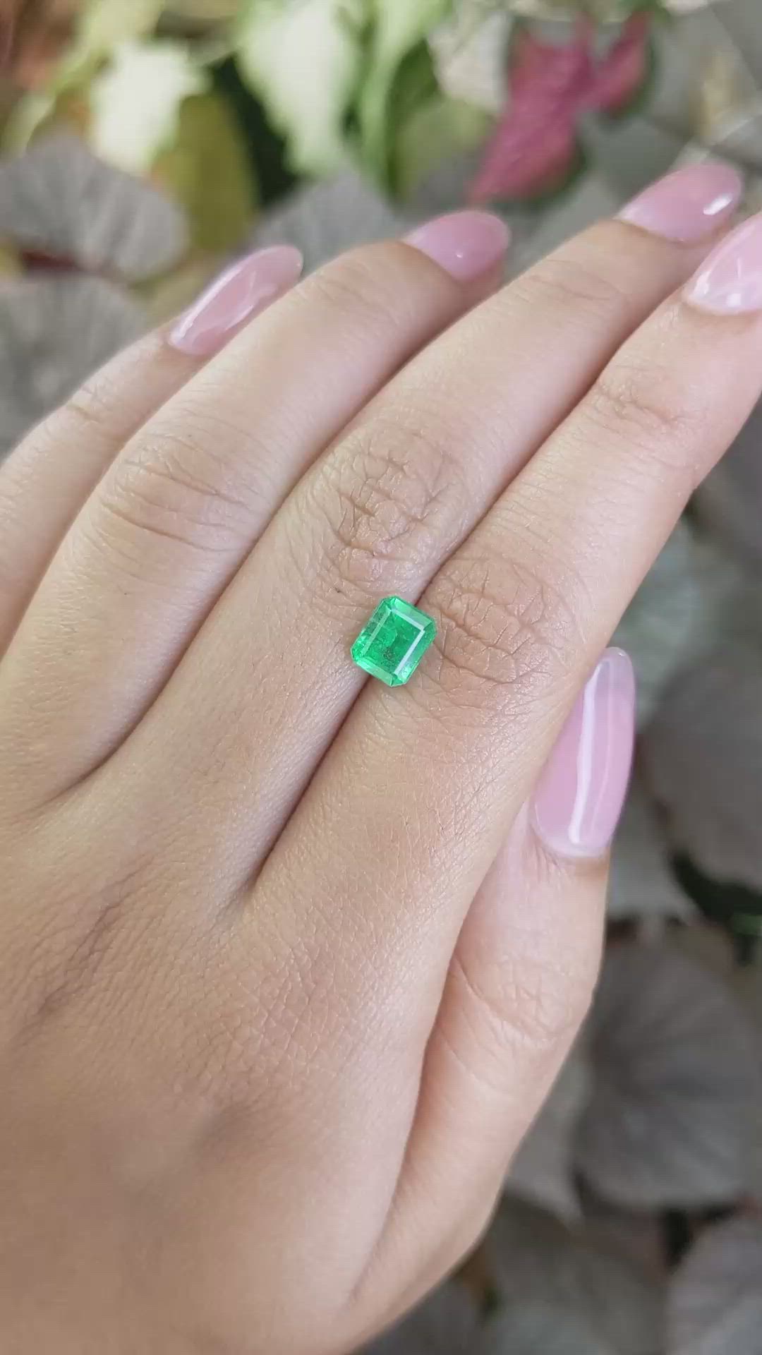 1.15 Ct. Emerald from Zambia Size Video
