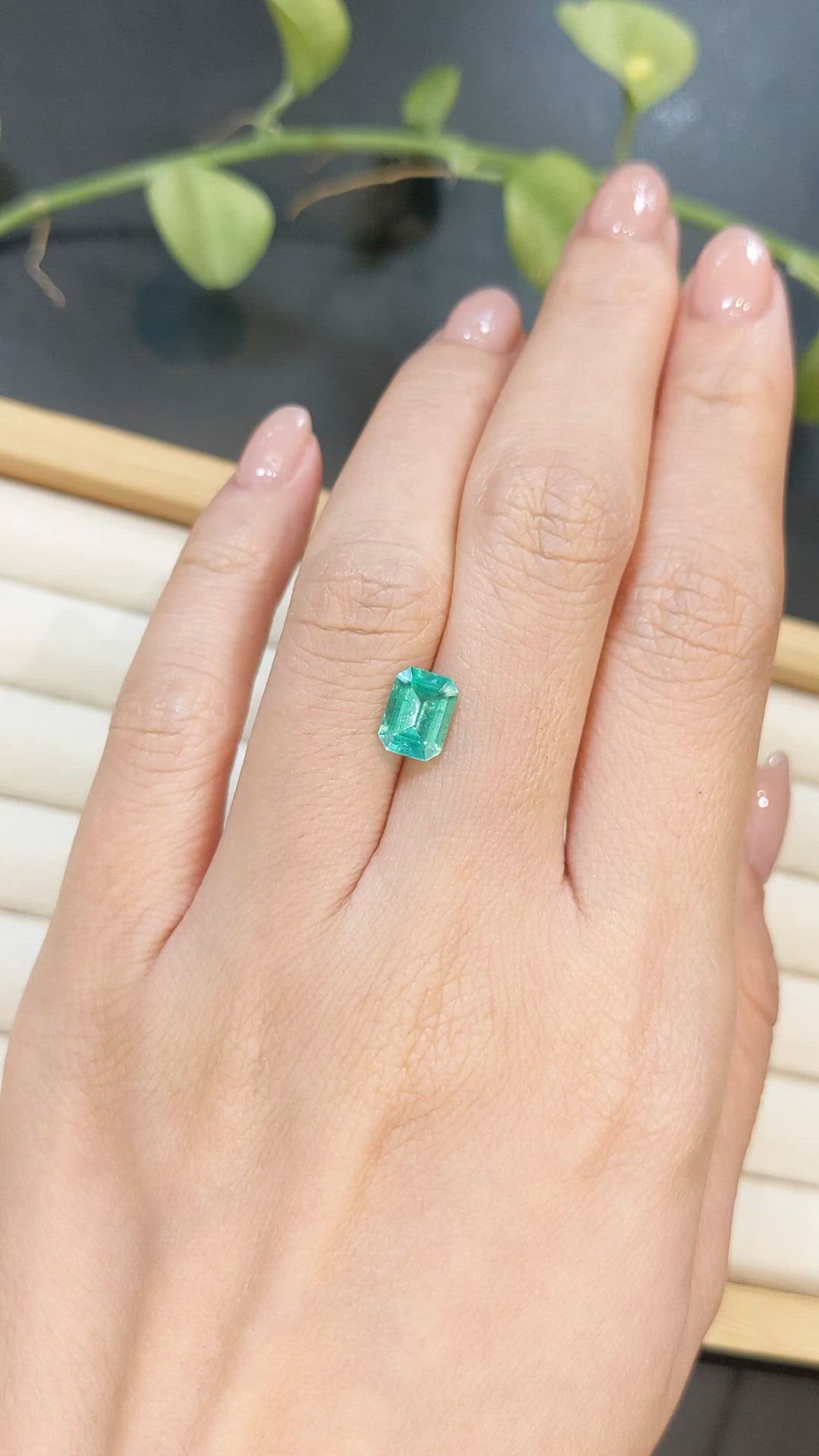 1.24 Ct. Emerald from Brazil Size Video