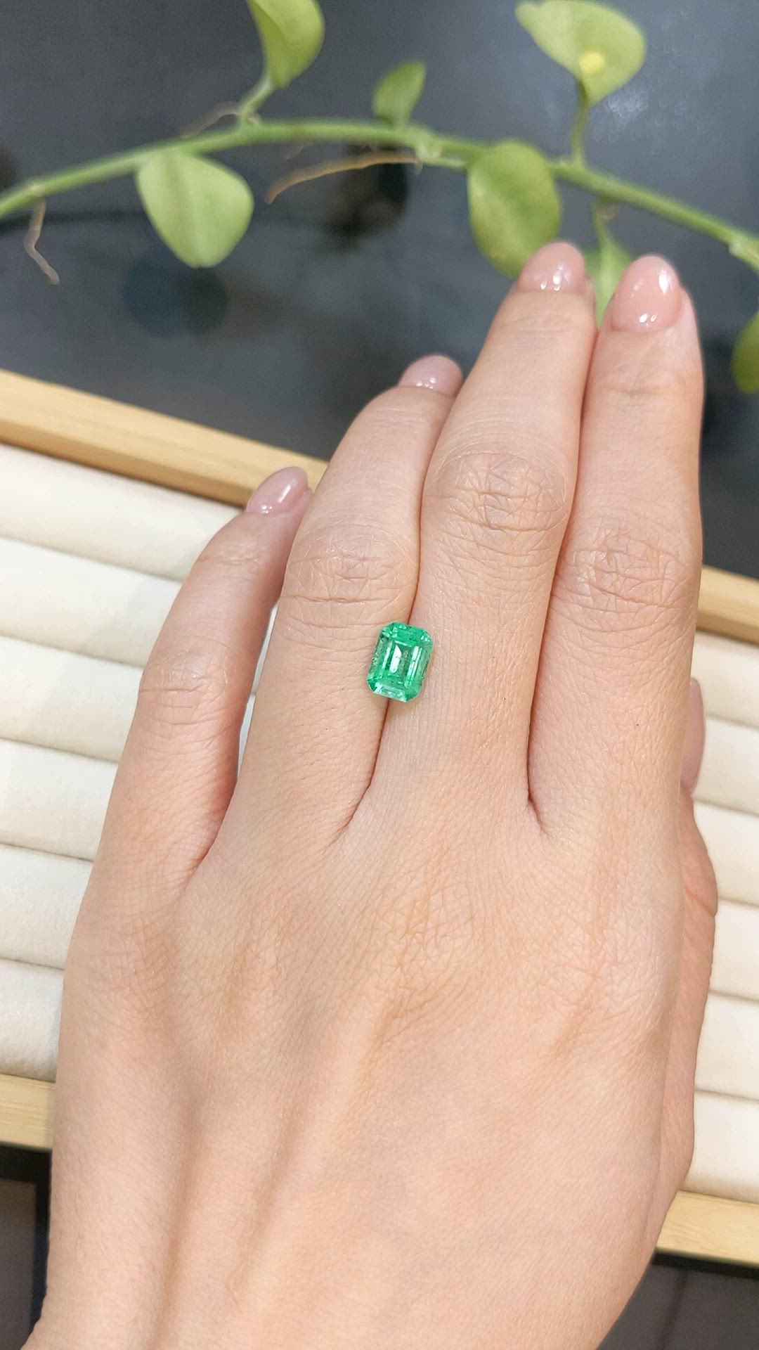 1.48 Ct. Emerald from Brazil Size Video