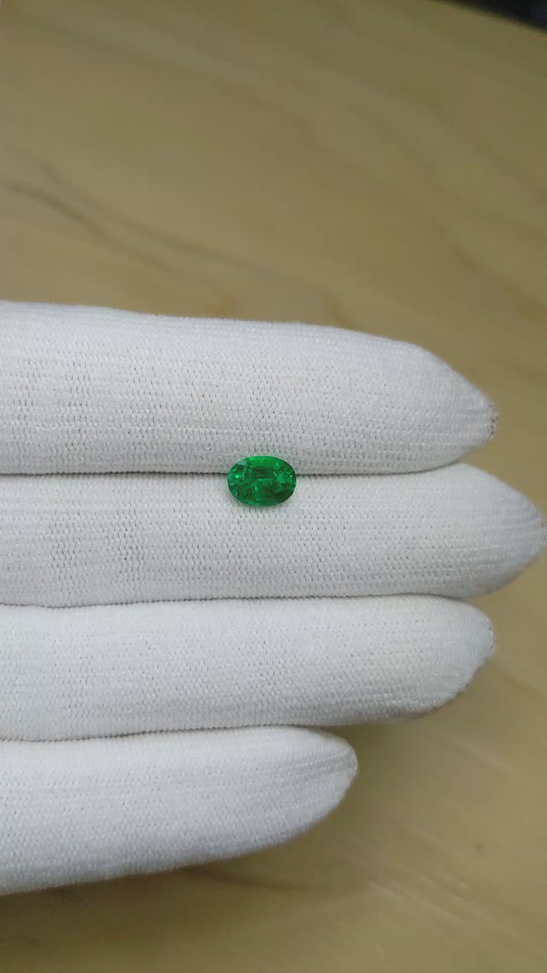 1.12 Ct. Emerald from Zambia Size Video
