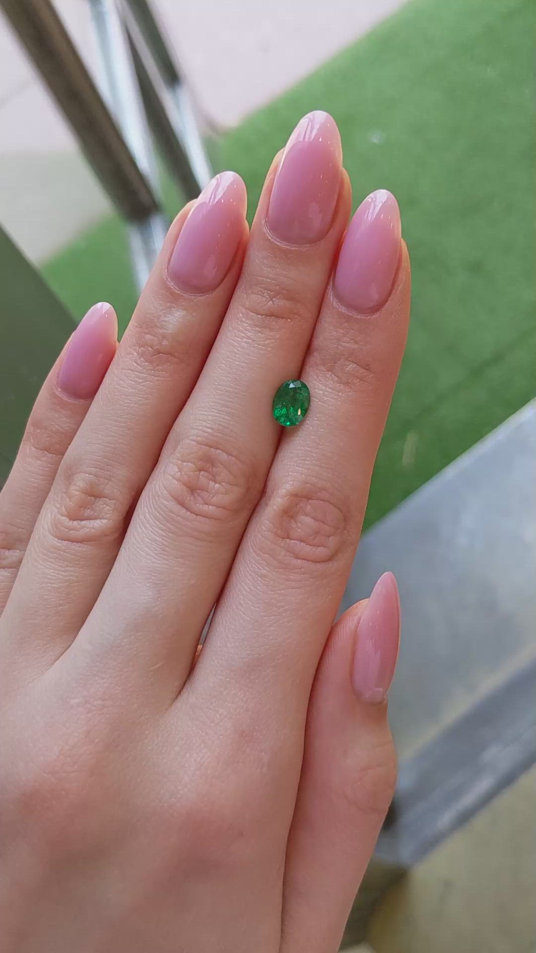 1.12 Ct. Emerald from Zambia Size Video