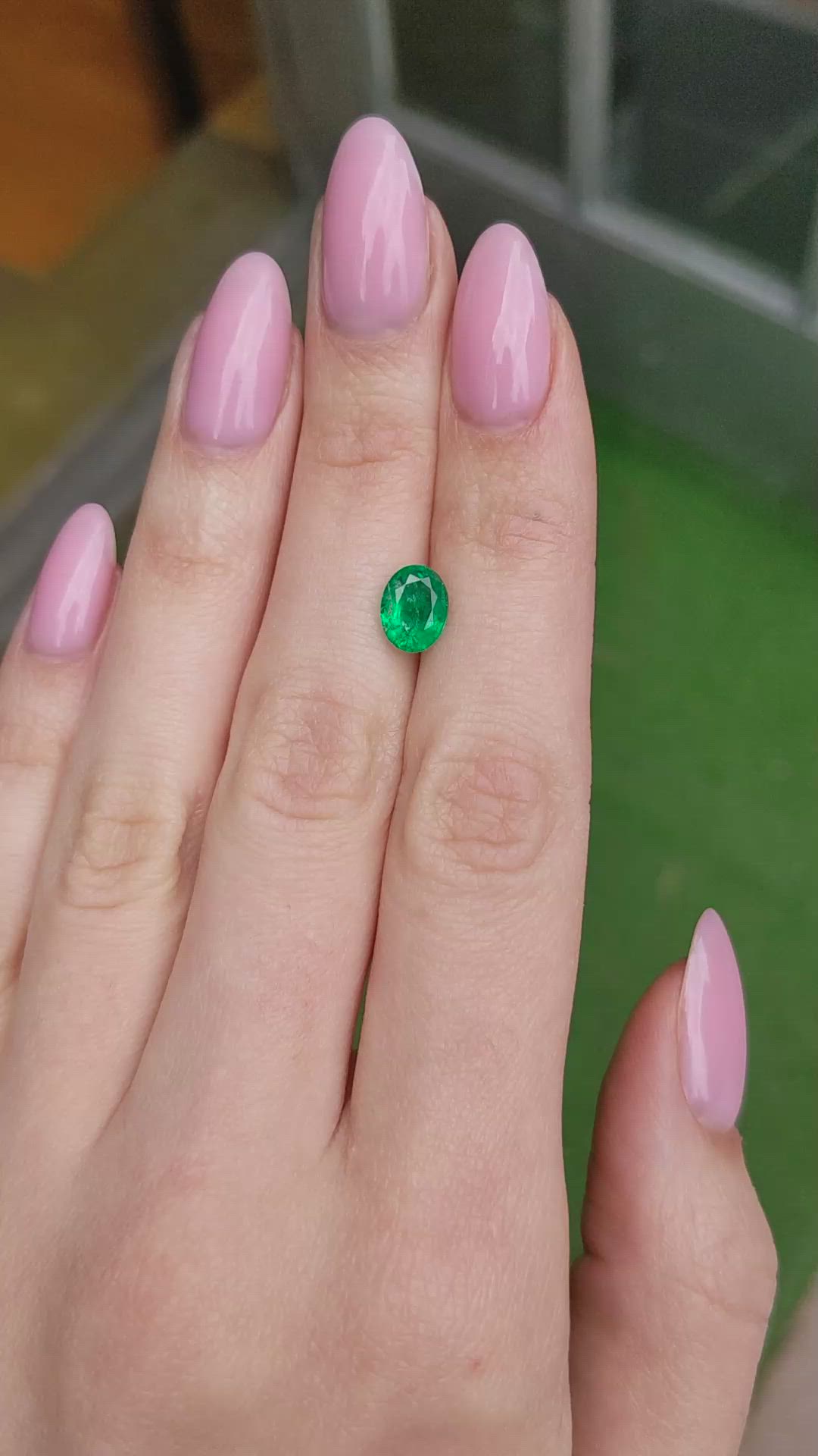 1.44 Ct. Emerald from Zambia Size Video