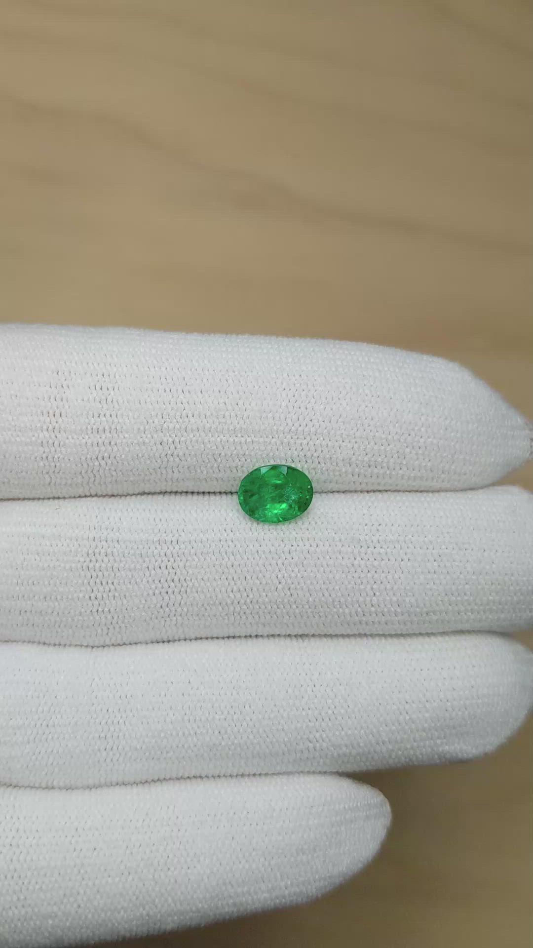 1.44 Ct. Emerald from Zambia Size Video