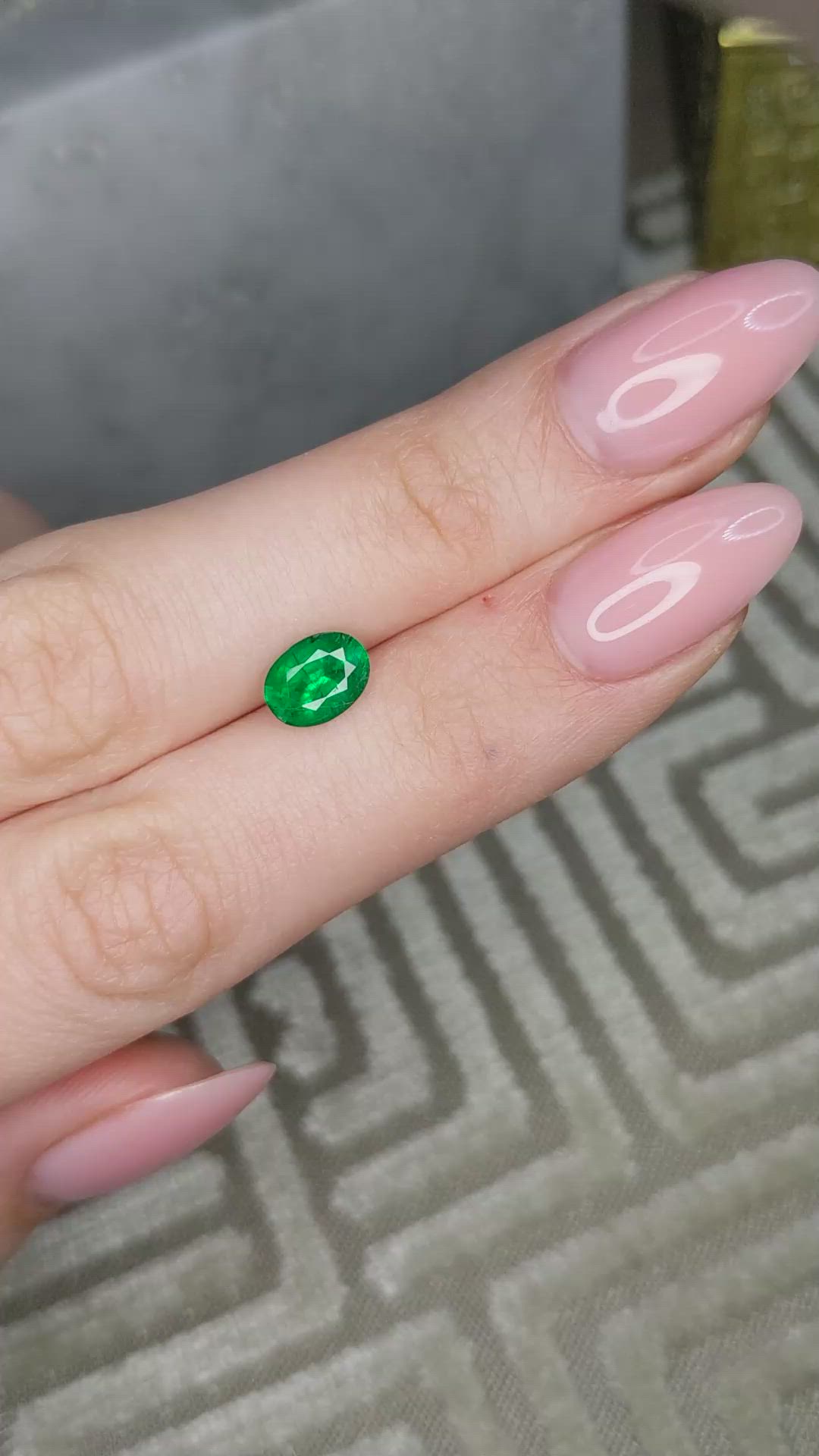 1.16 Ct. Emerald from Zambia Size Video