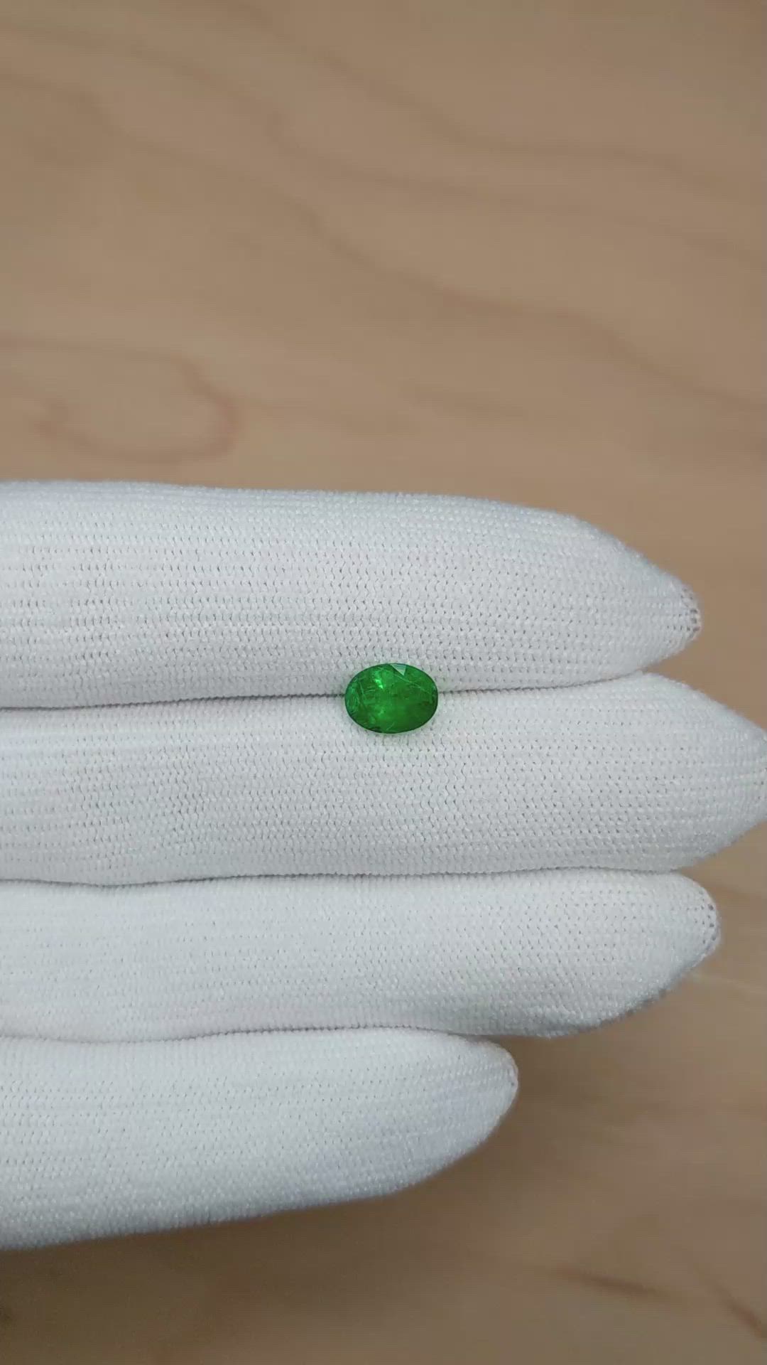 1.16 Ct. Emerald from Zambia Size Video