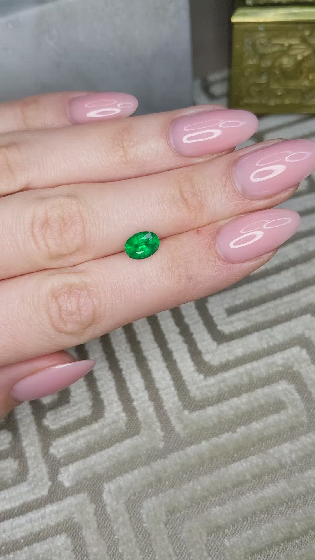 1.16 Ct. Emerald from Zambia Size Video