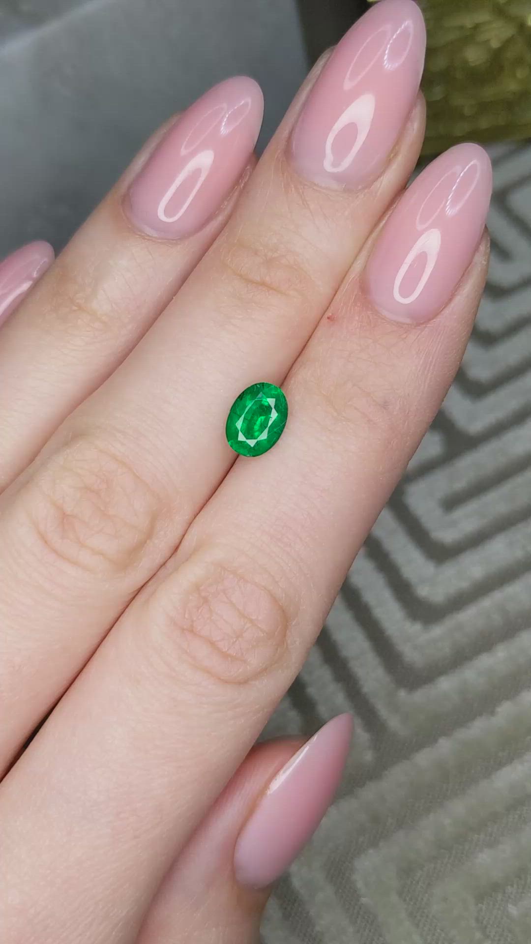 1.16 Ct. Emerald from Zambia Size Video