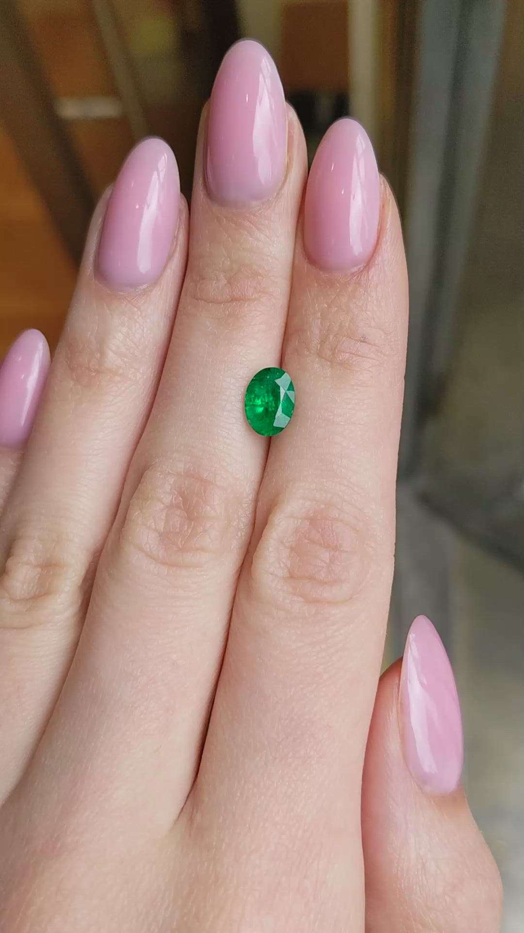 1.47 Ct. Emerald from Zambia Size Video