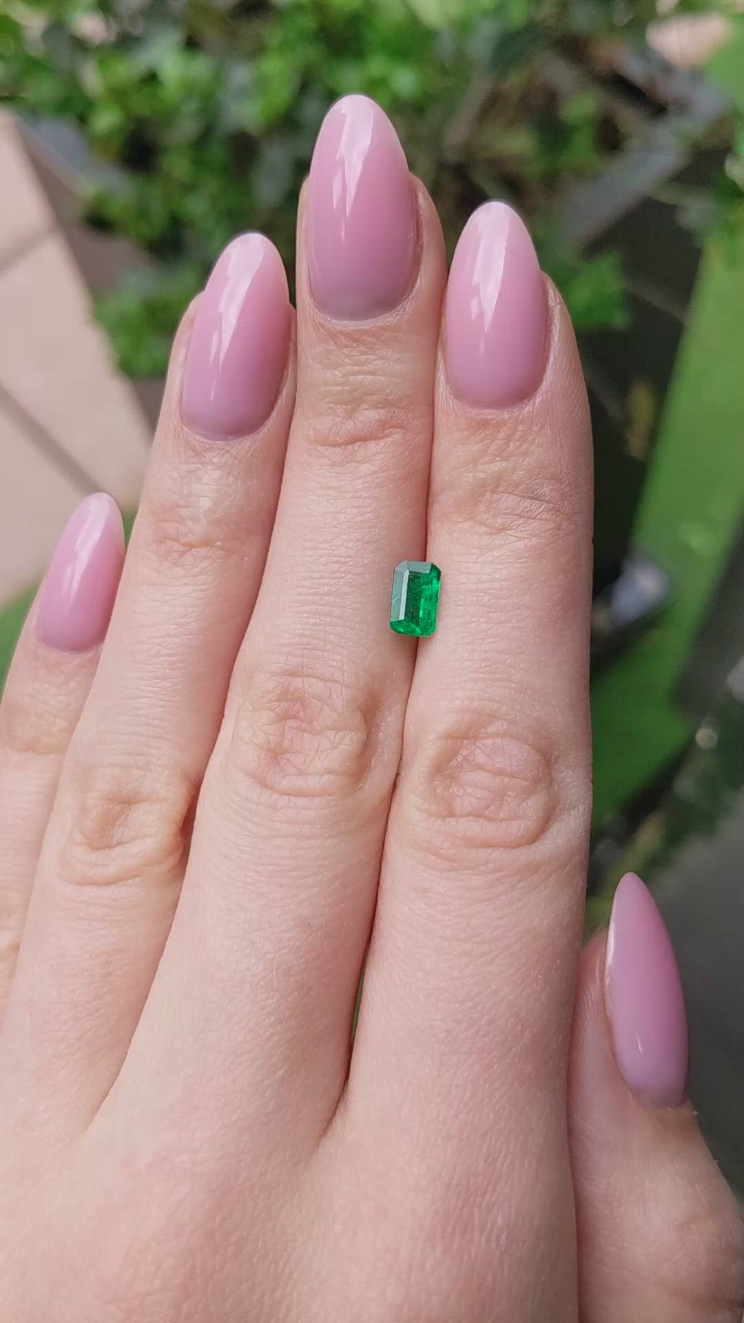 0.84 Ct. Emerald from Zambia Size Video