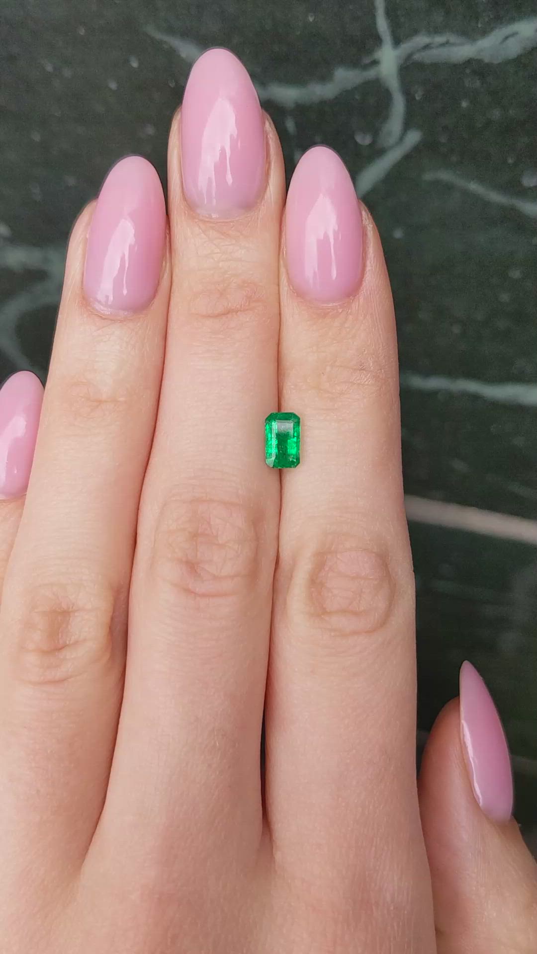 0.84 Ct. Emerald from Zambia Size Video