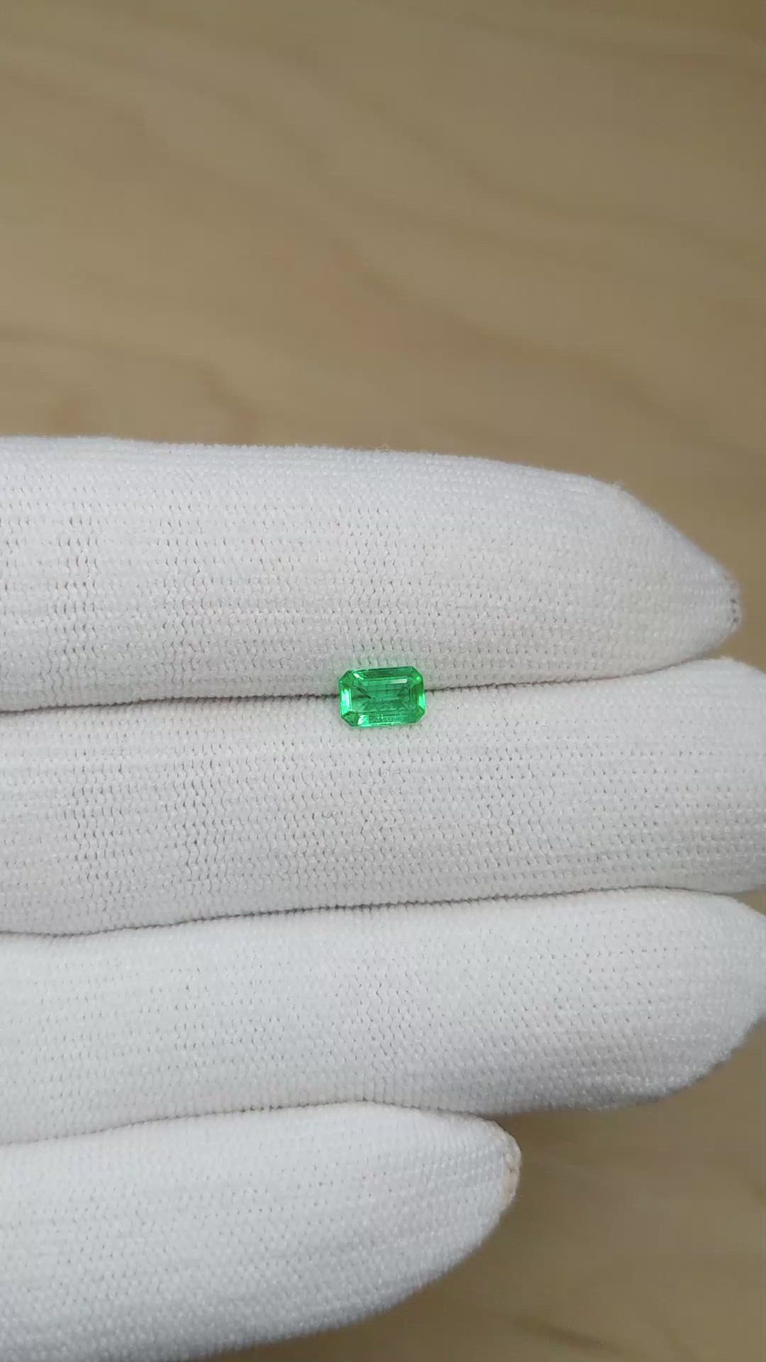 0.54 Ct. Emerald from Afghanistan Size Video